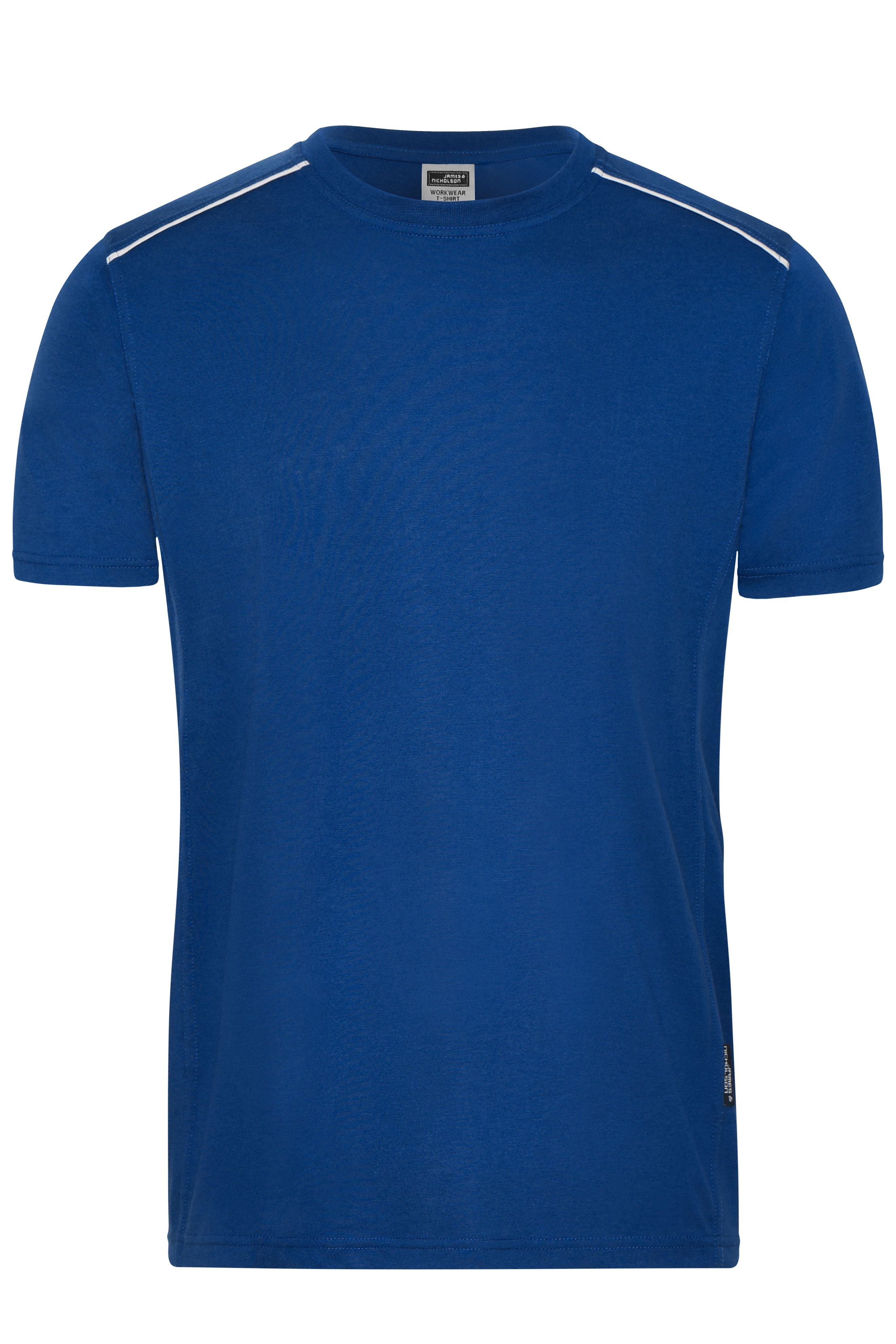 James & Nicholson Herren Workwear T-Shirt Materialmix dark-royal