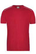 James & Nicholson Herren Workwear T-Shirt Materialmix red