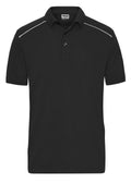 James & Nicholson Herren Workwear Polo Materialmix black