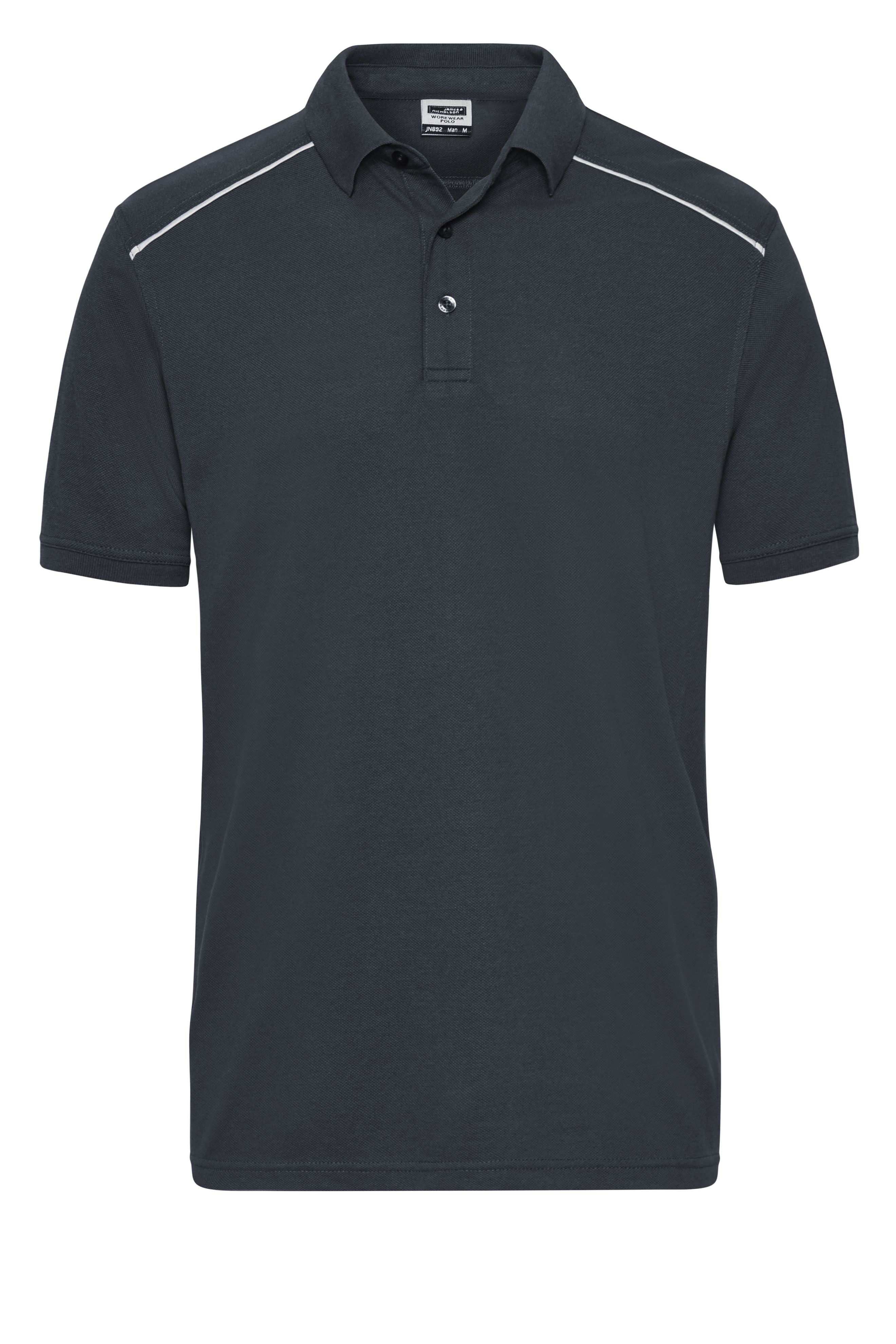 James & Nicholson Herren Workwear Polo Materialmix carbon