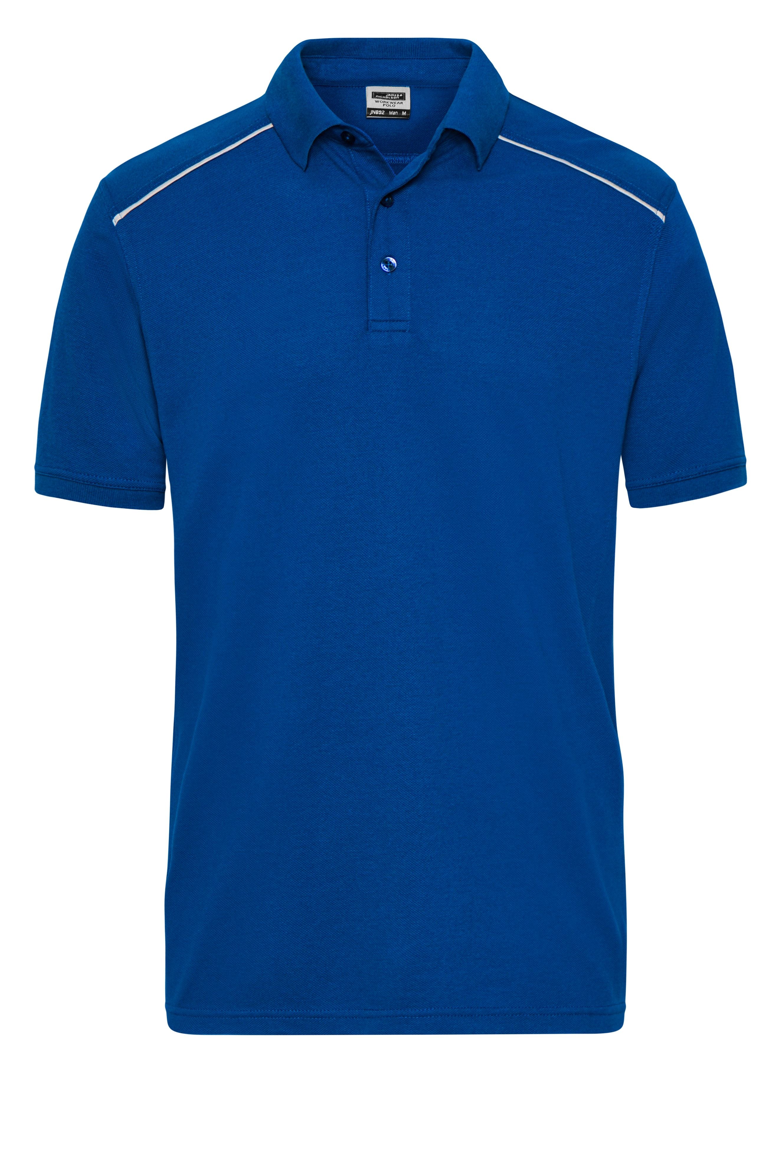James & Nicholson Herren Workwear Polo Materialmix dark-royal