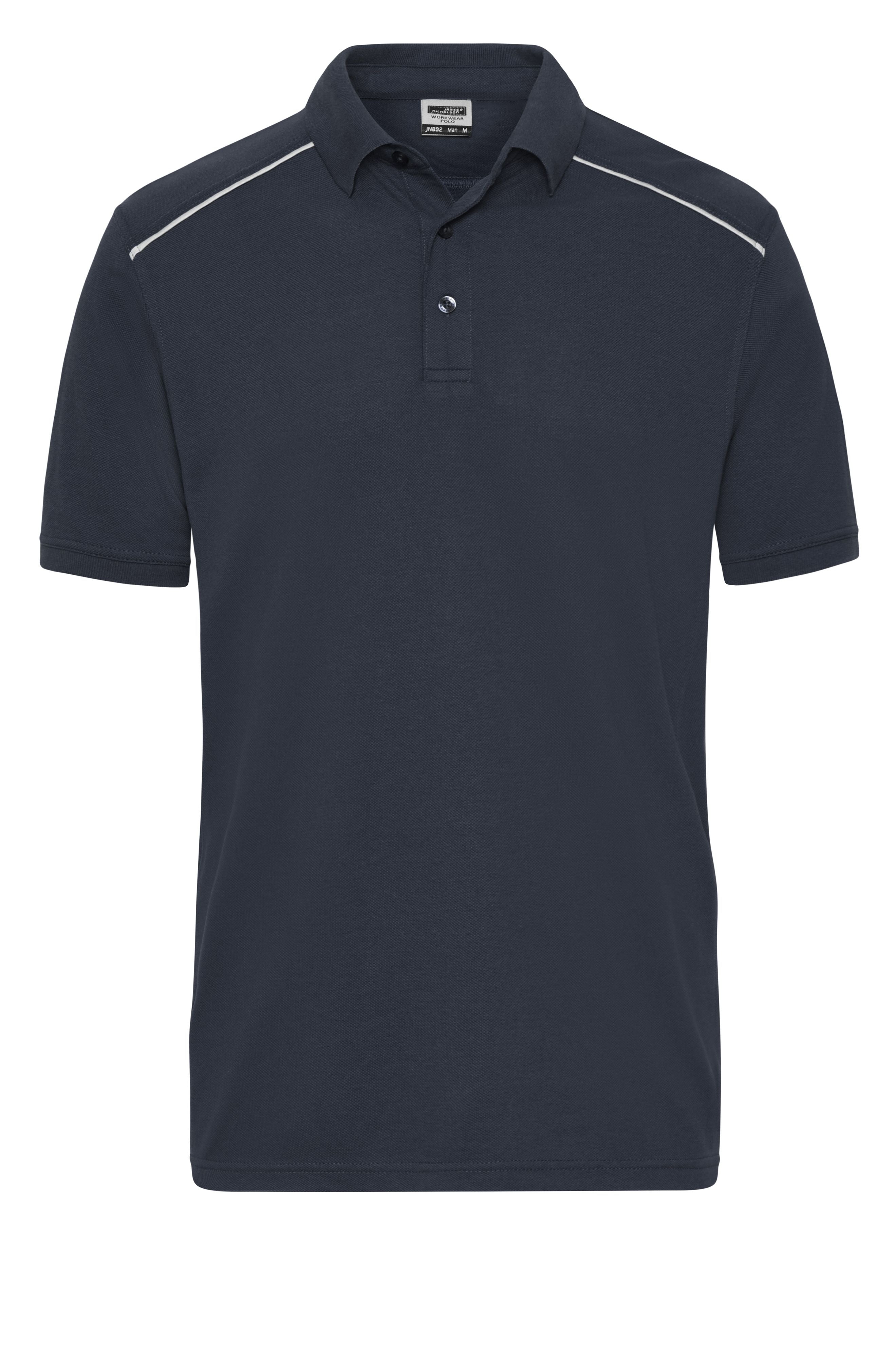 James & Nicholson Herren Workwear Polo Materialmix navy
