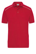 James & Nicholson Herren Workwear Polo Materialmix red