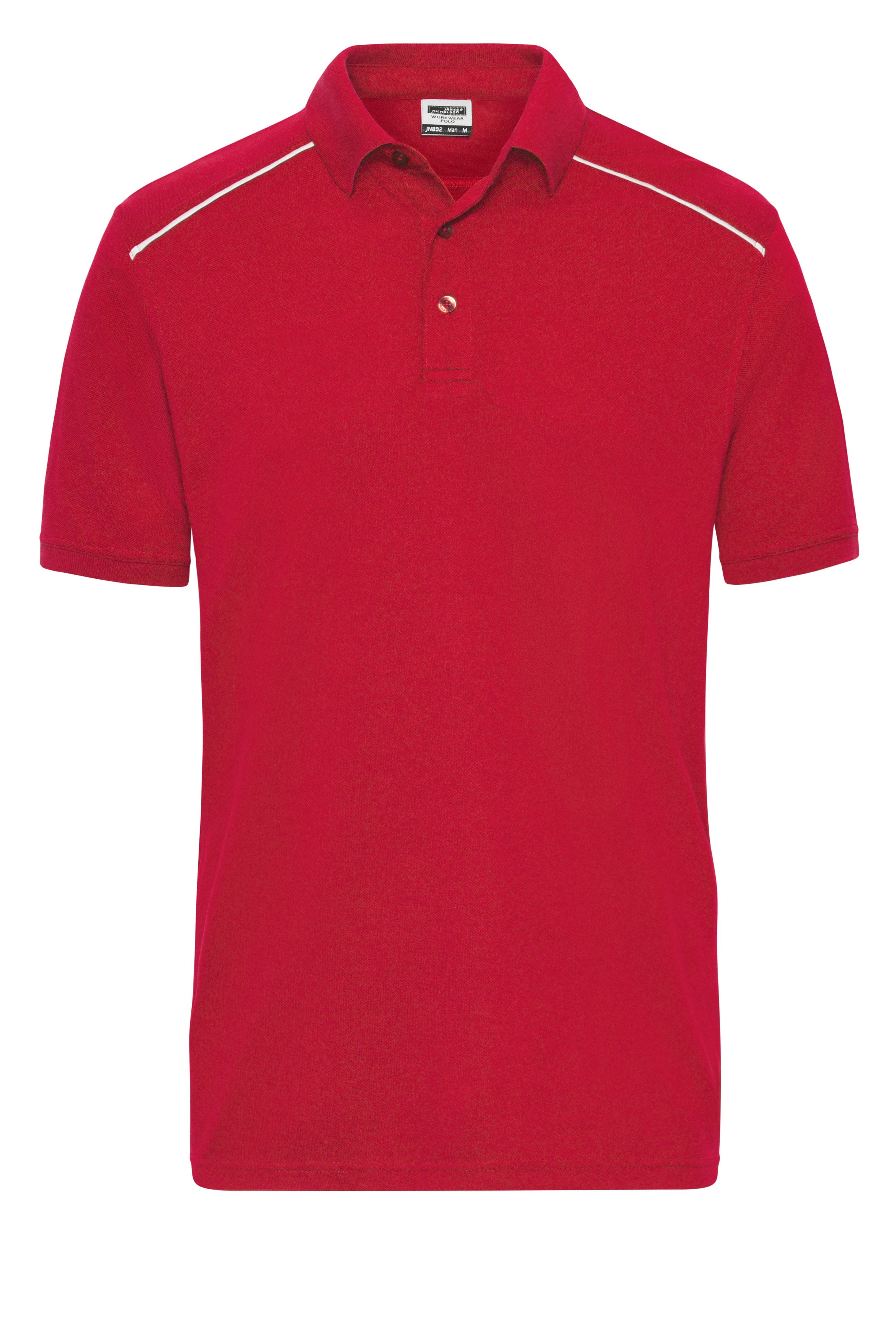 James & Nicholson Herren Workwear Polo Materialmix red