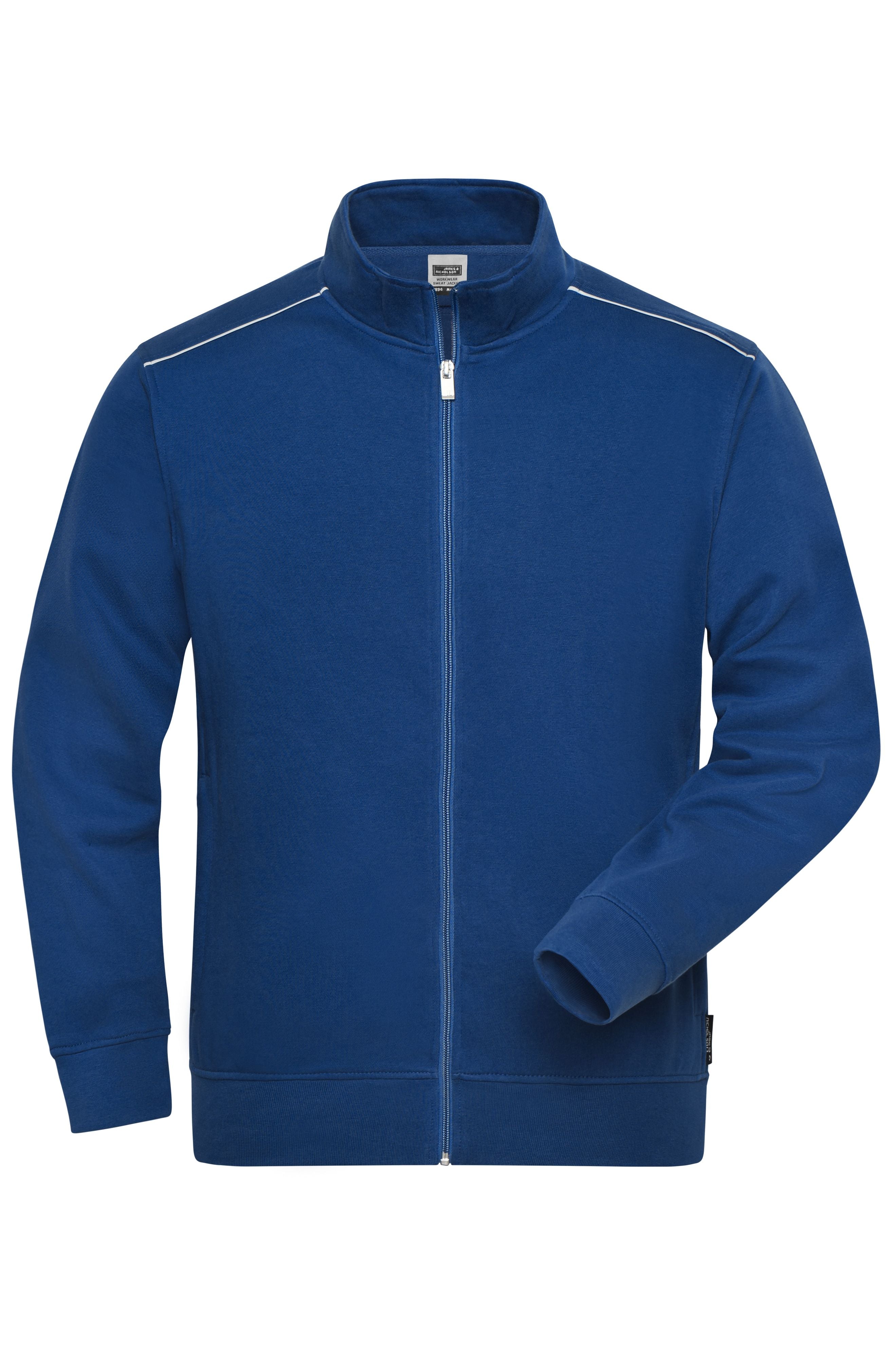 James & Nicholson Herren Workwear Sweatjacke Materialmix dark-royal