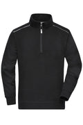James & Nicholson Workwear Sweatshirt Halfzip black