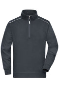 James & Nicholson Workwear Sweatshirt Halfzip carbon