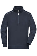James & Nicholson Workwear Sweatshirt Halfzip navy