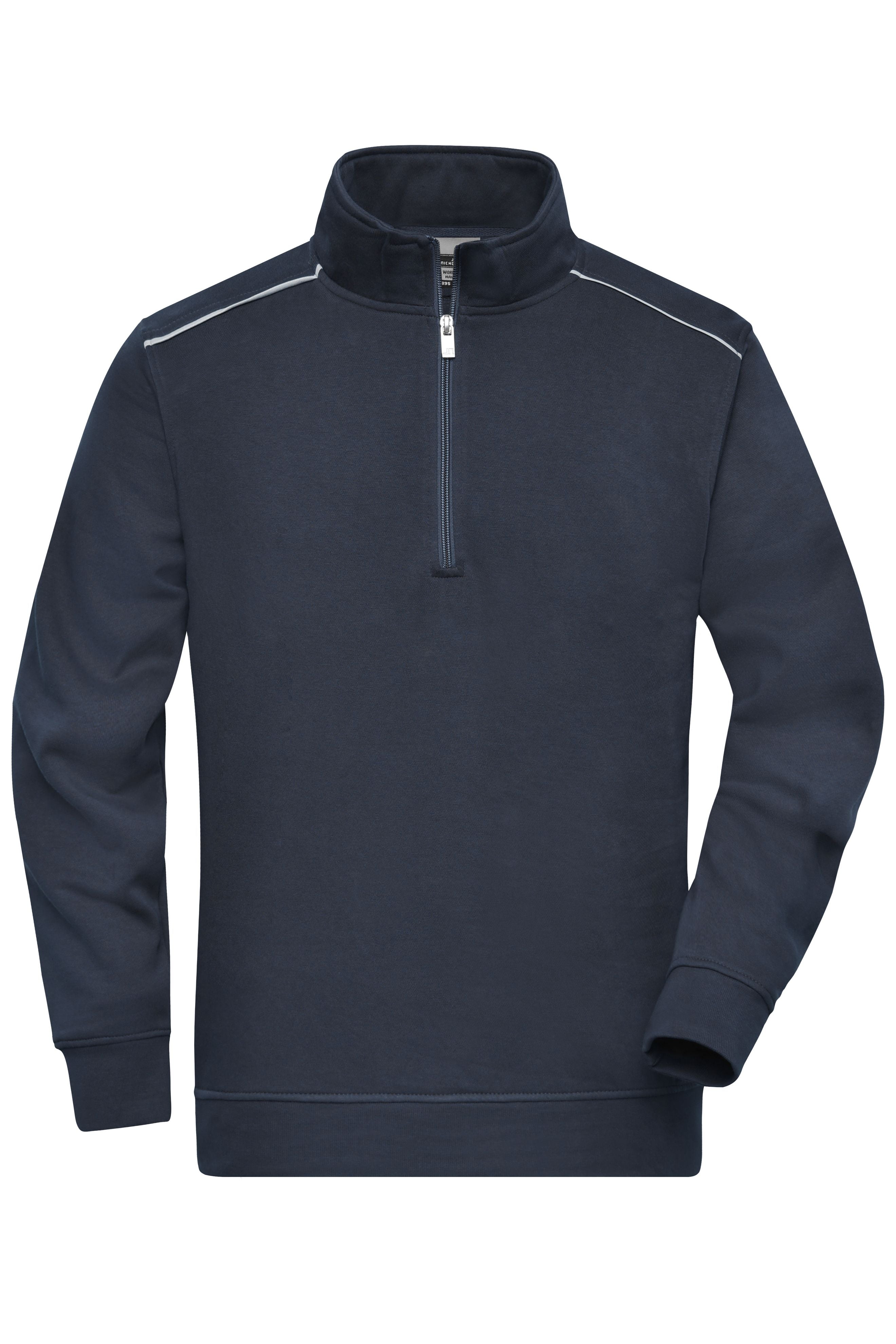 James & Nicholson Workwear Sweatshirt Halfzip navy