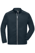 James & Nicholson Herren Workwear Melange-Fleecejacke navy/navy