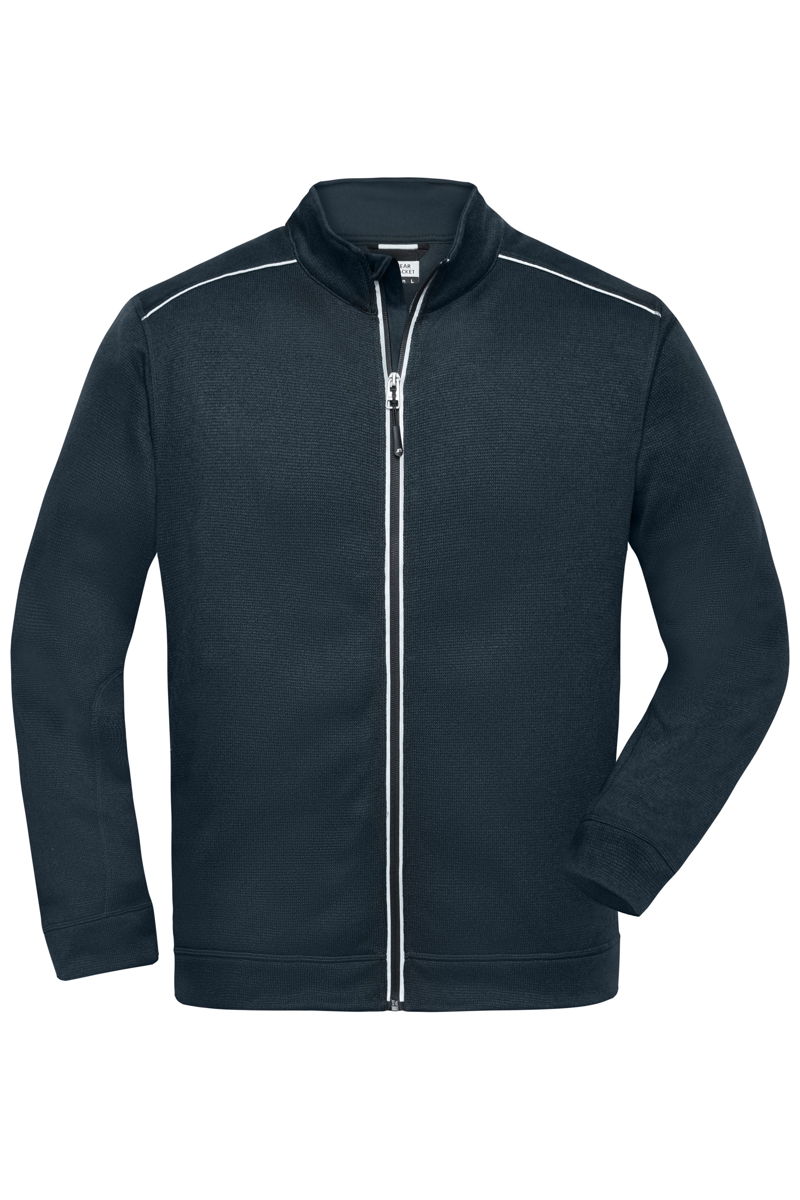 James & Nicholson Herren Workwear Melange-Fleecejacke navy/navy