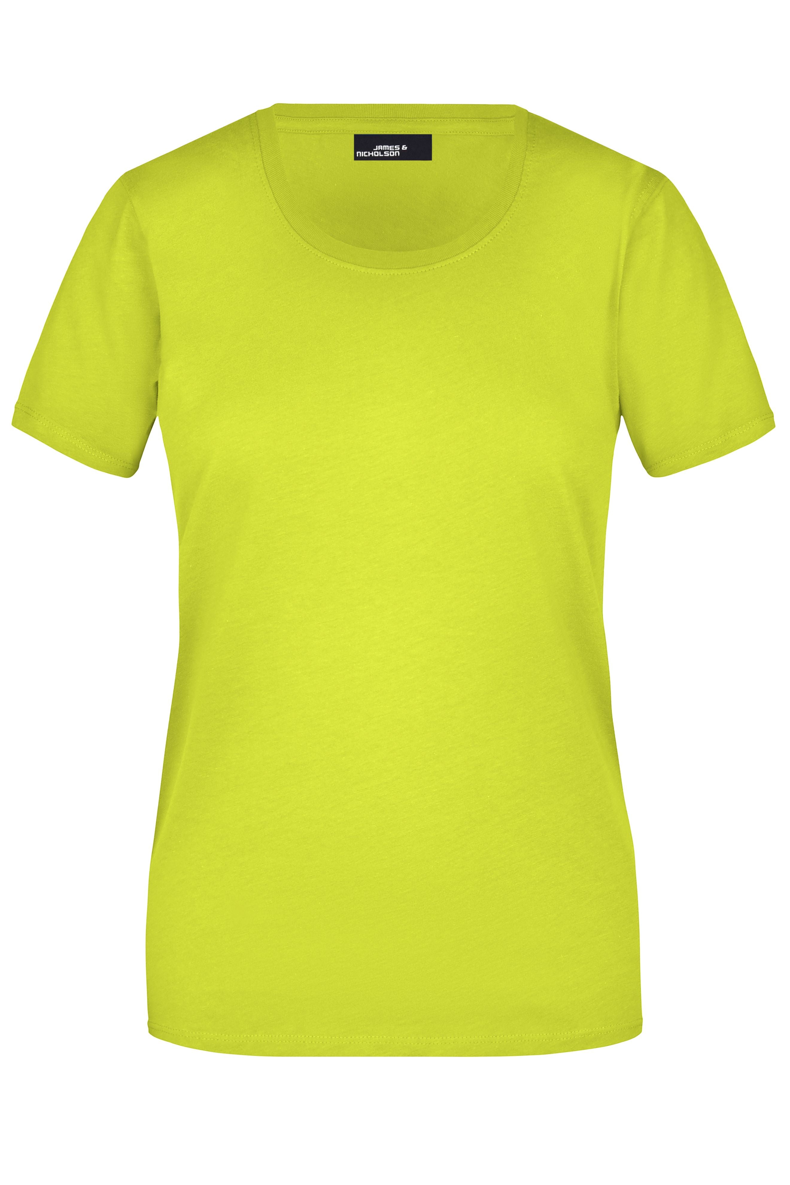James & Nicholson Damen Rundhals T-Shirt acid-yellow