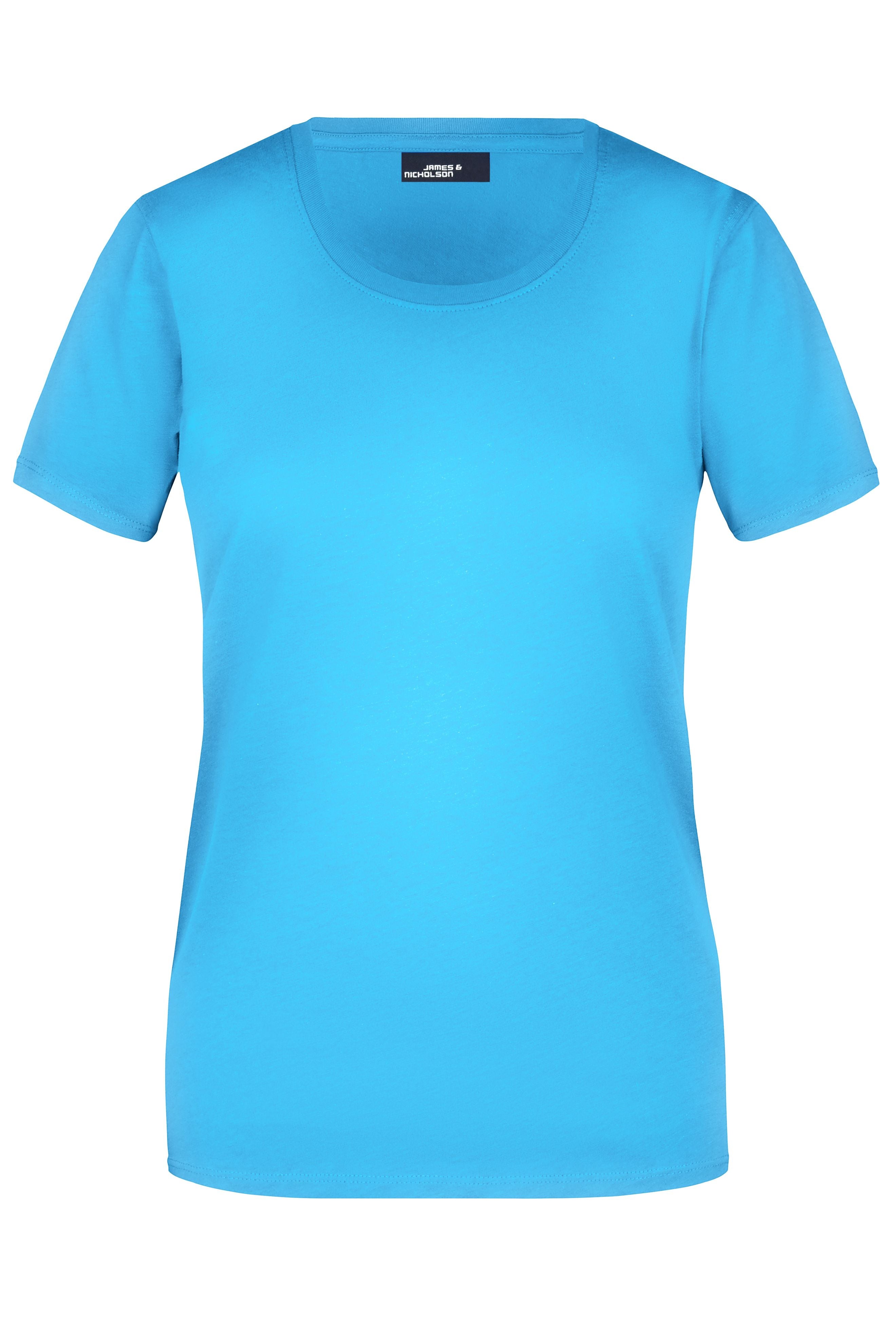 James & Nicholson Damen Rundhals T-Shirt aqua