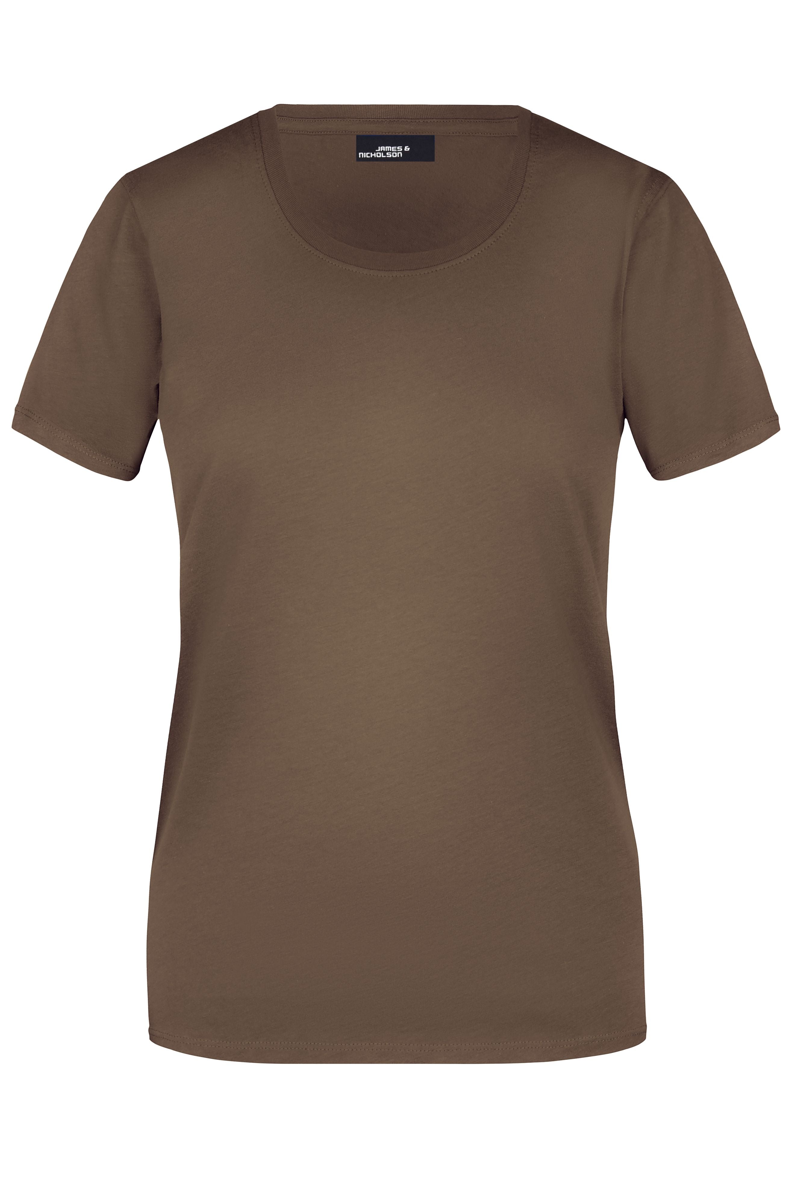 James & Nicholson Damen Rundhals T-Shirt brown