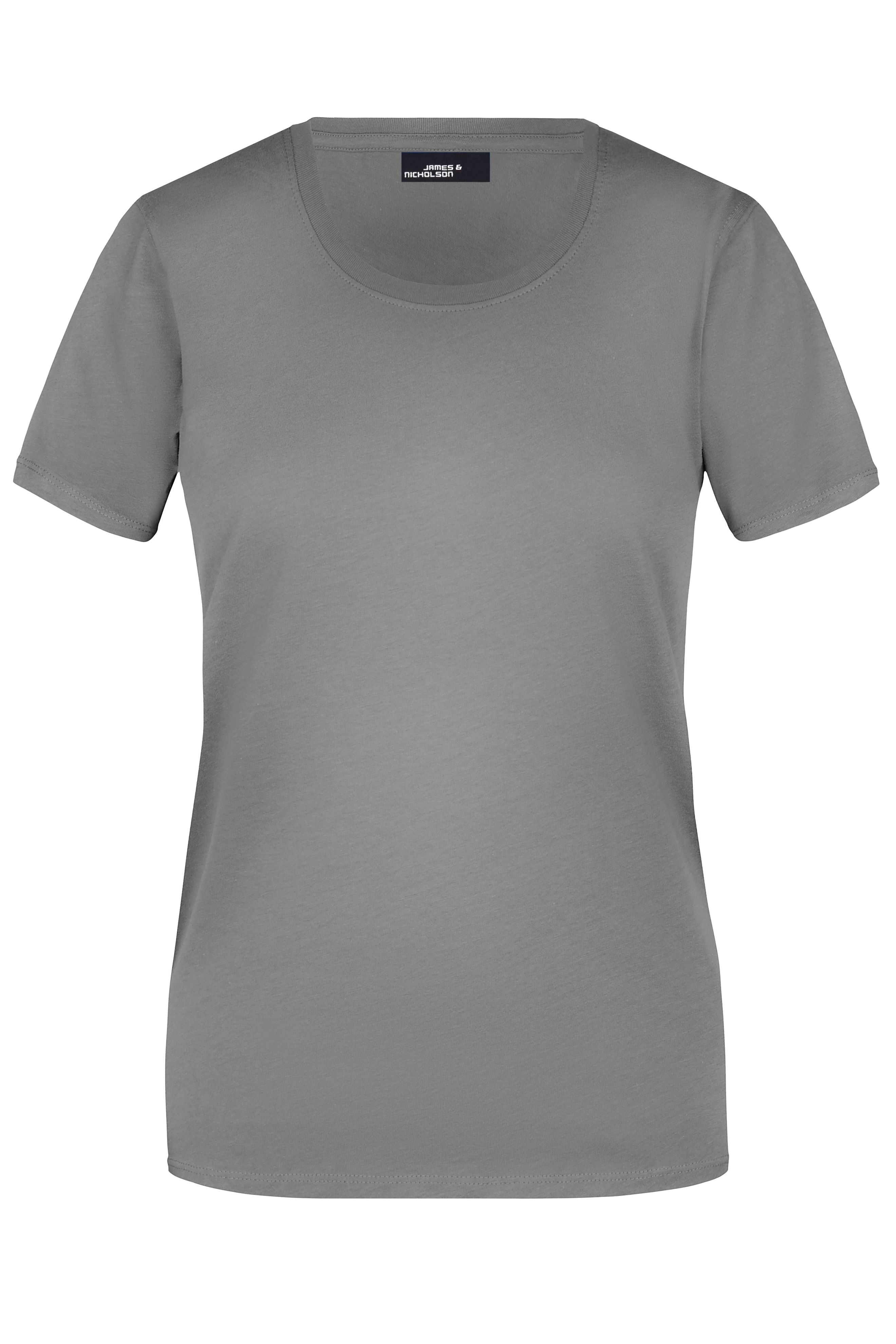 James & Nicholson Damen Rundhals T-Shirt dark-grey