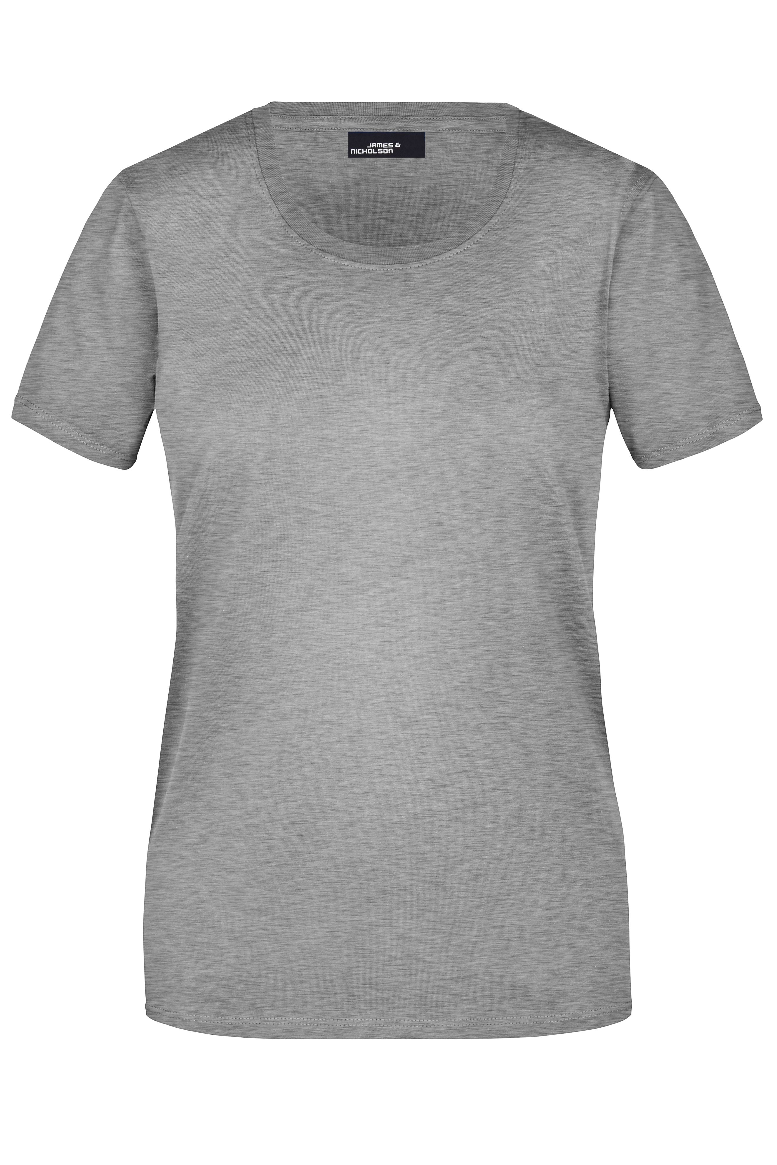 James & Nicholson Damen Rundhals T-Shirt grey-heather