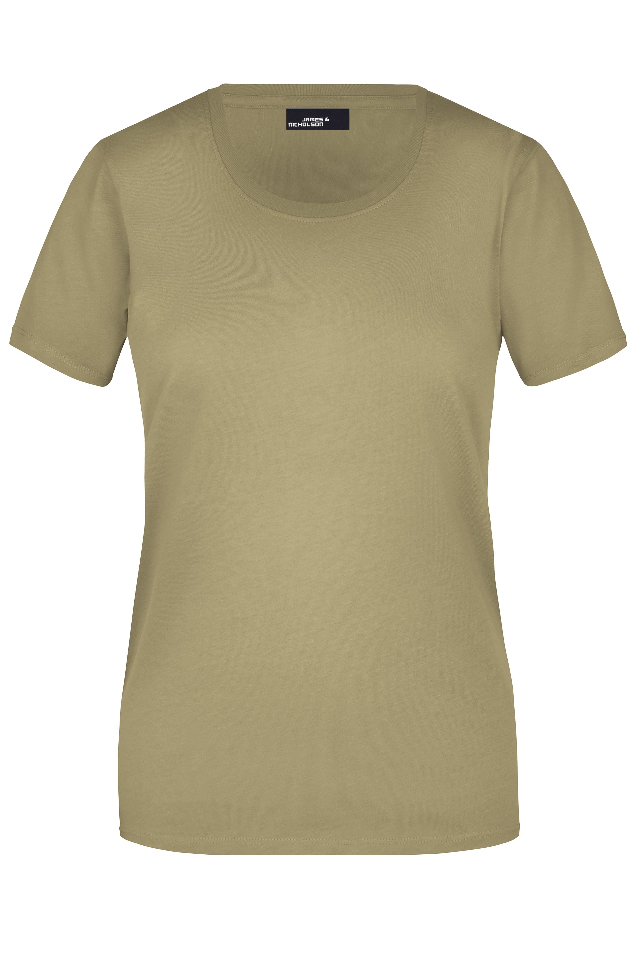 James & Nicholson Damen Rundhals T-Shirt khaki