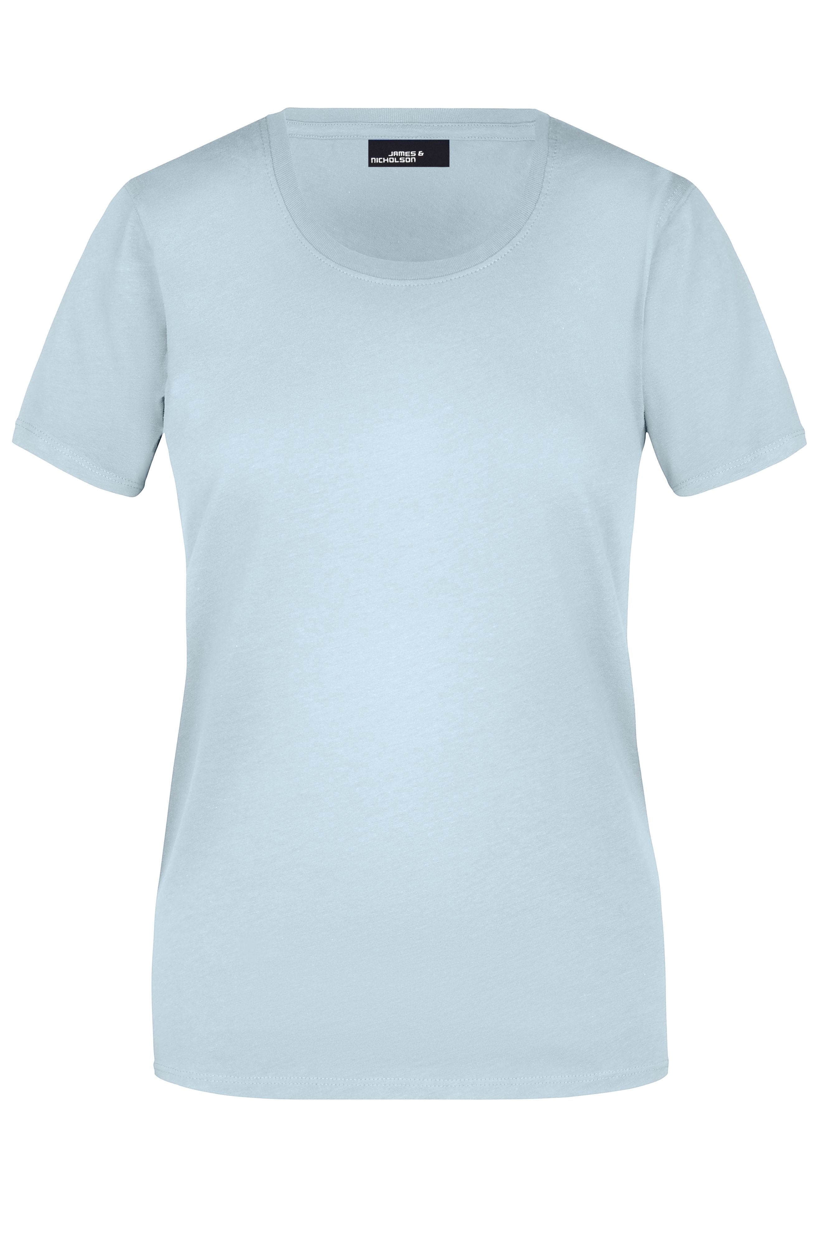 James & Nicholson Damen Rundhals T-Shirt light-blue