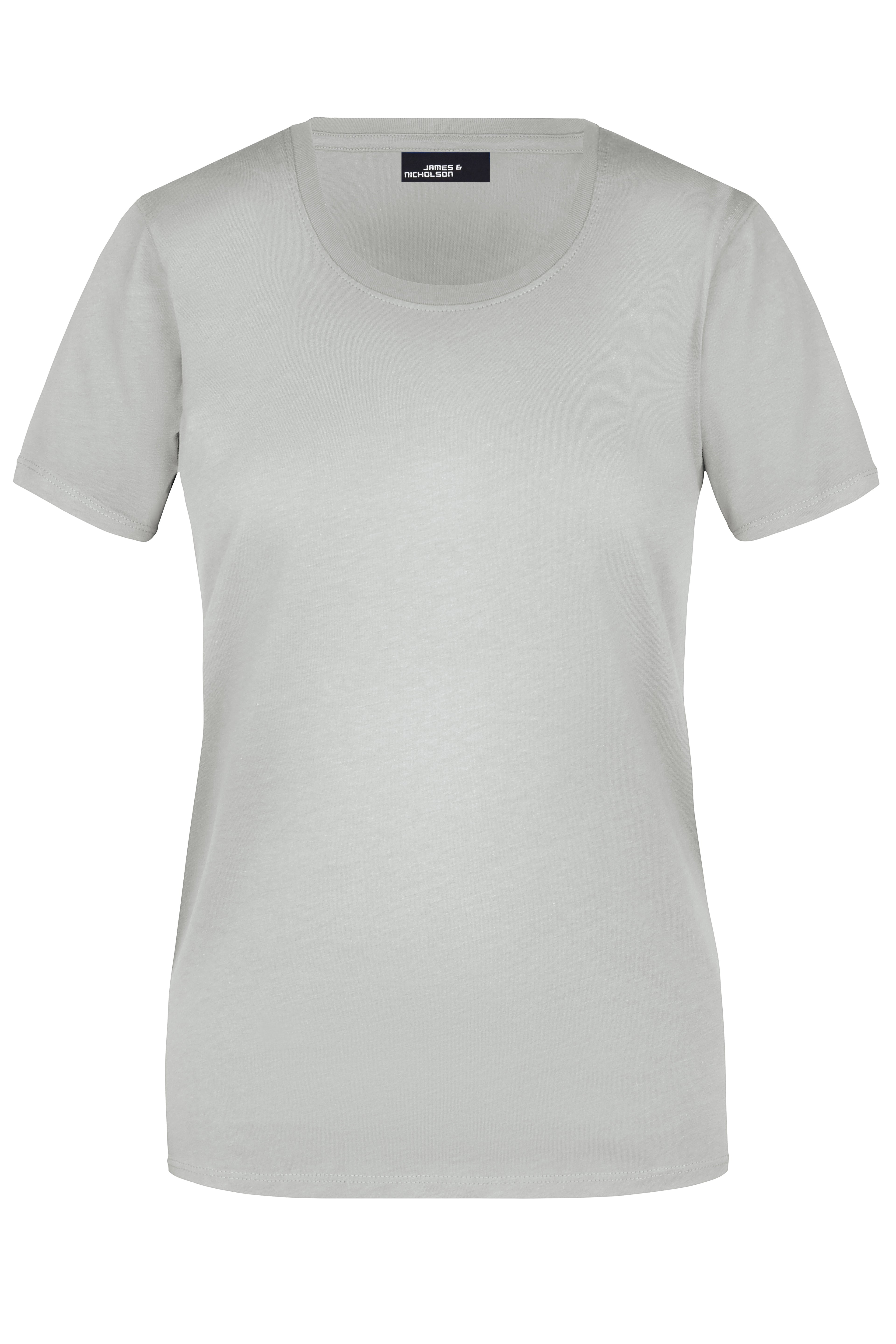 James & Nicholson Damen Rundhals T-Shirt light-grey