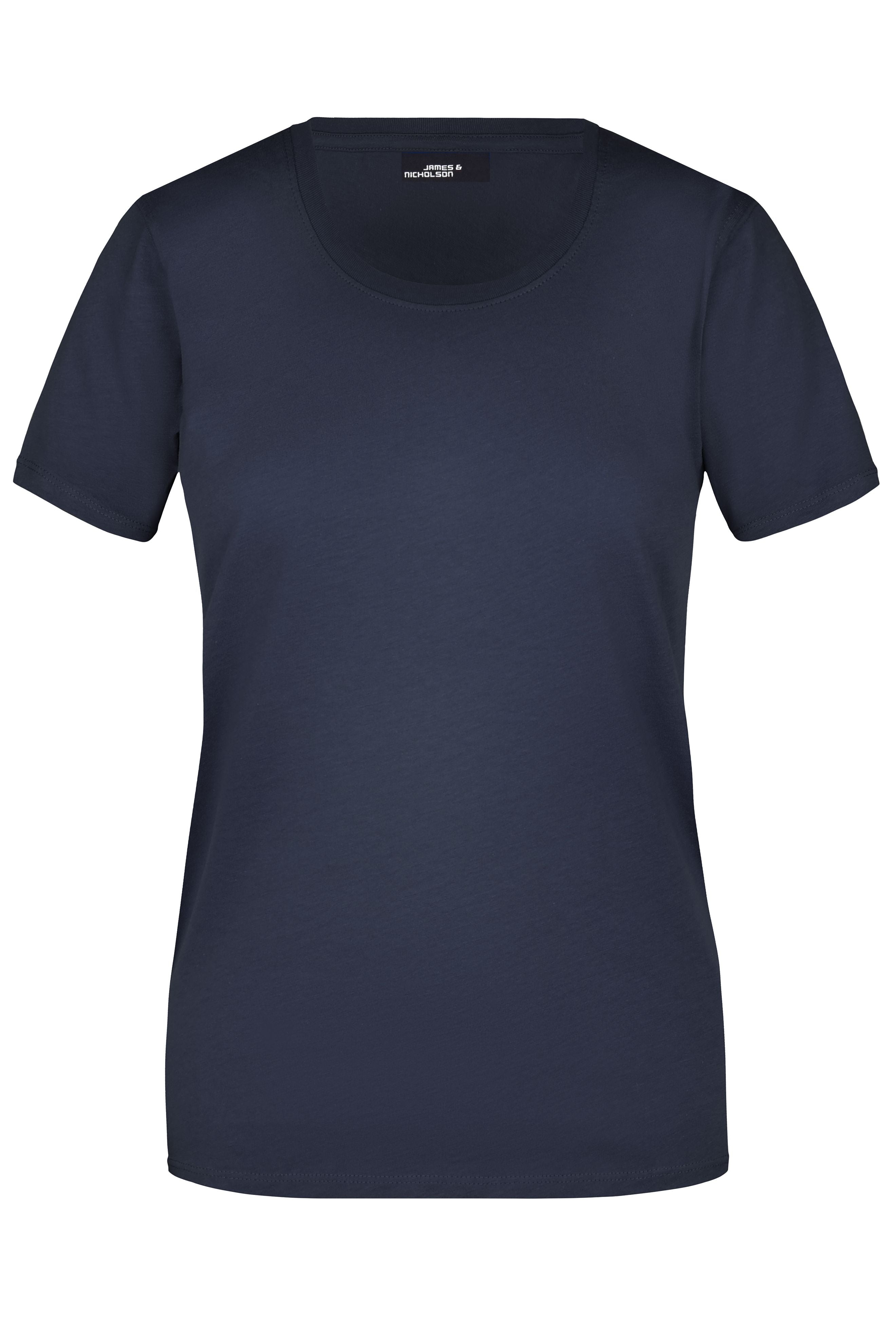 James & Nicholson Damen Rundhals T-Shirt navy