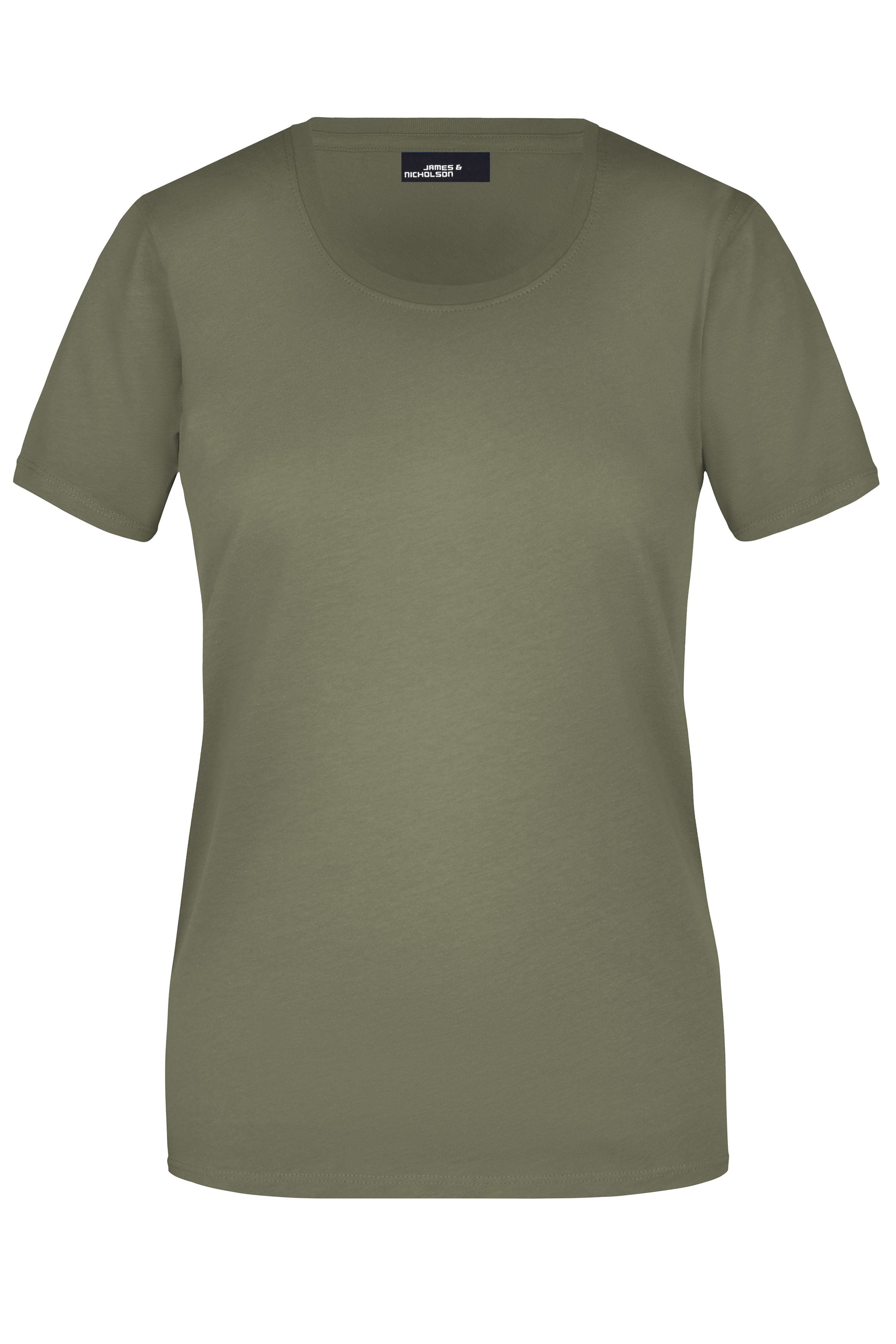 James & Nicholson Damen Rundhals T-Shirt olive