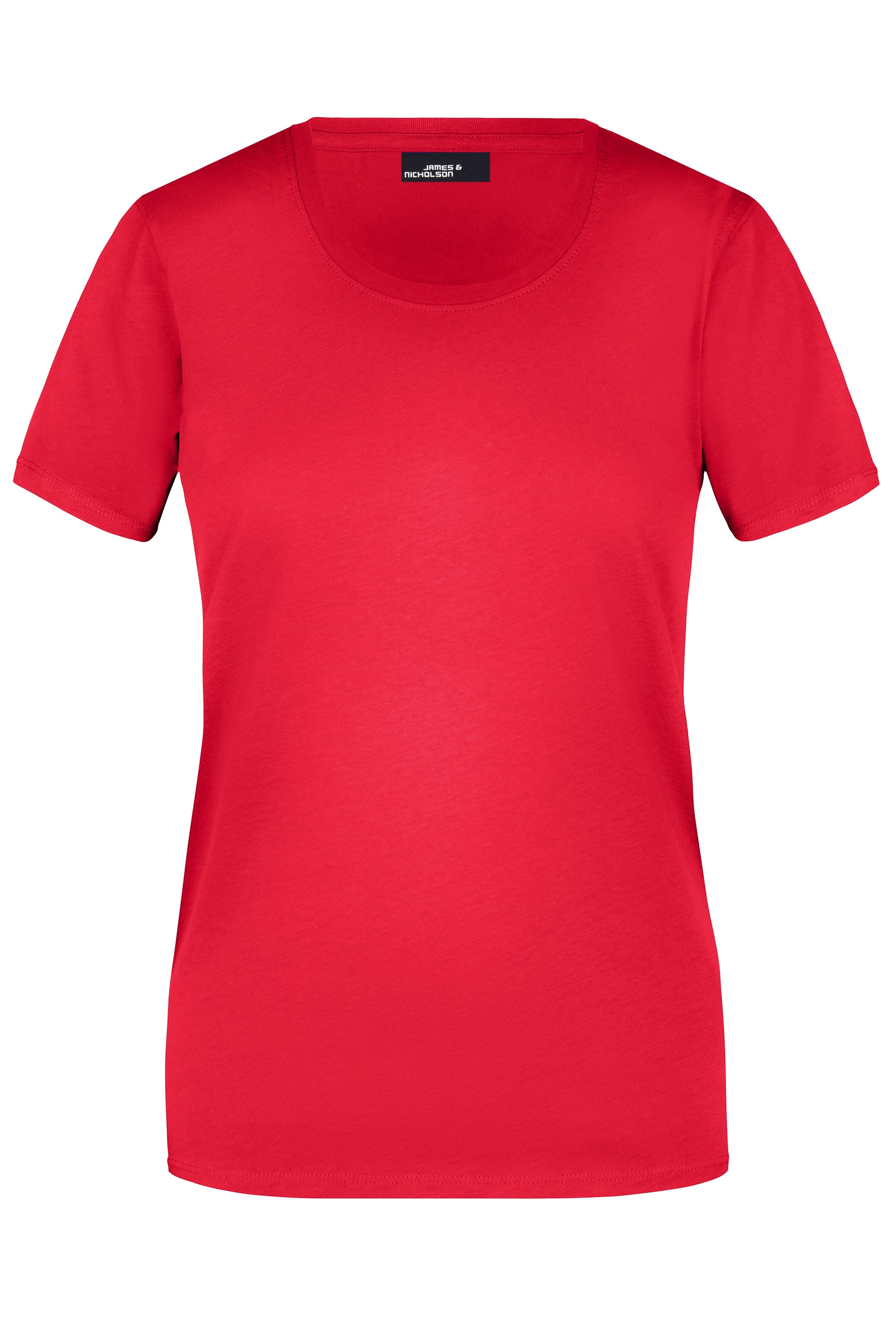 James & Nicholson Damen Rundhals T-Shirt red