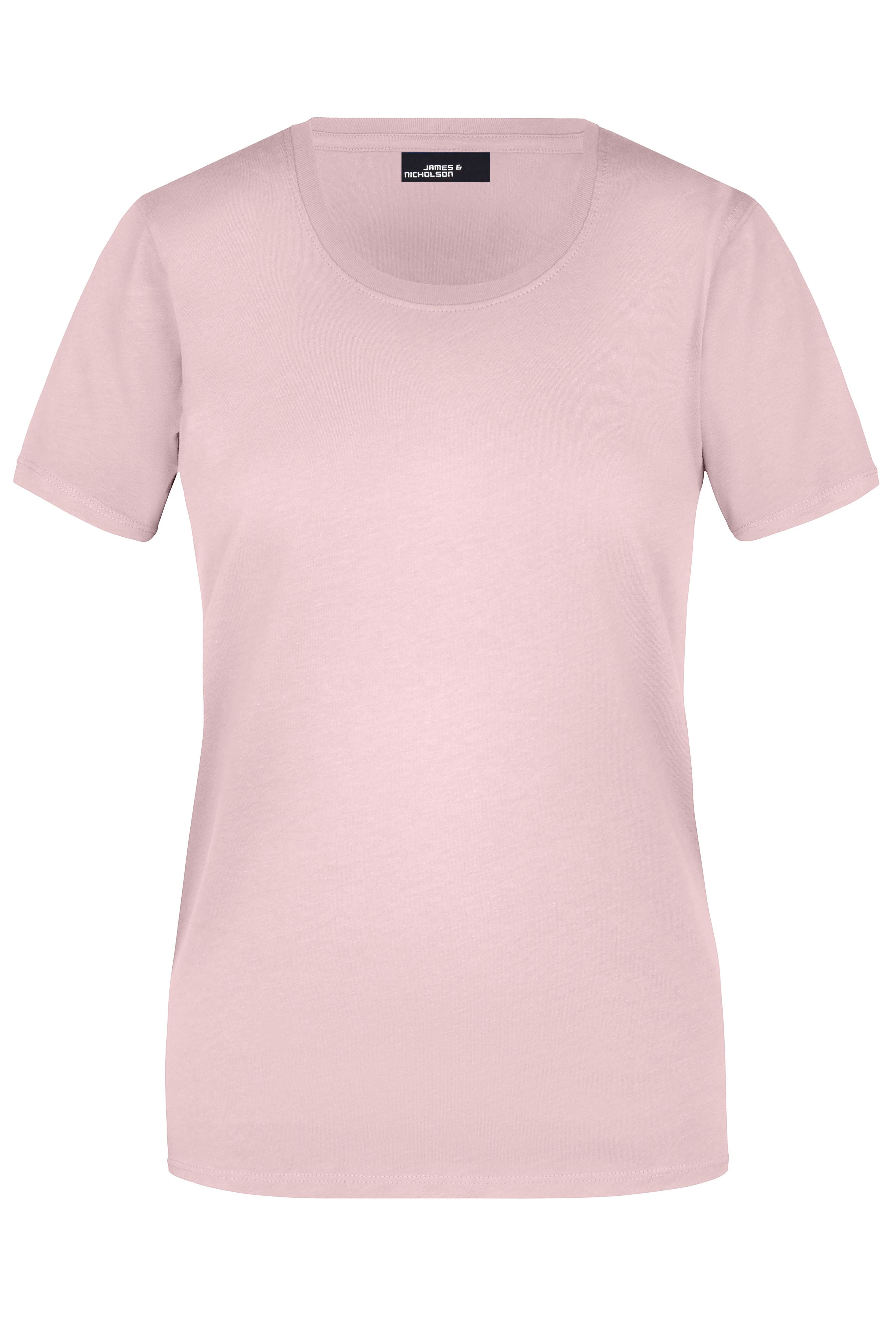 James & Nicholson Damen Rundhals T-Shirt rose