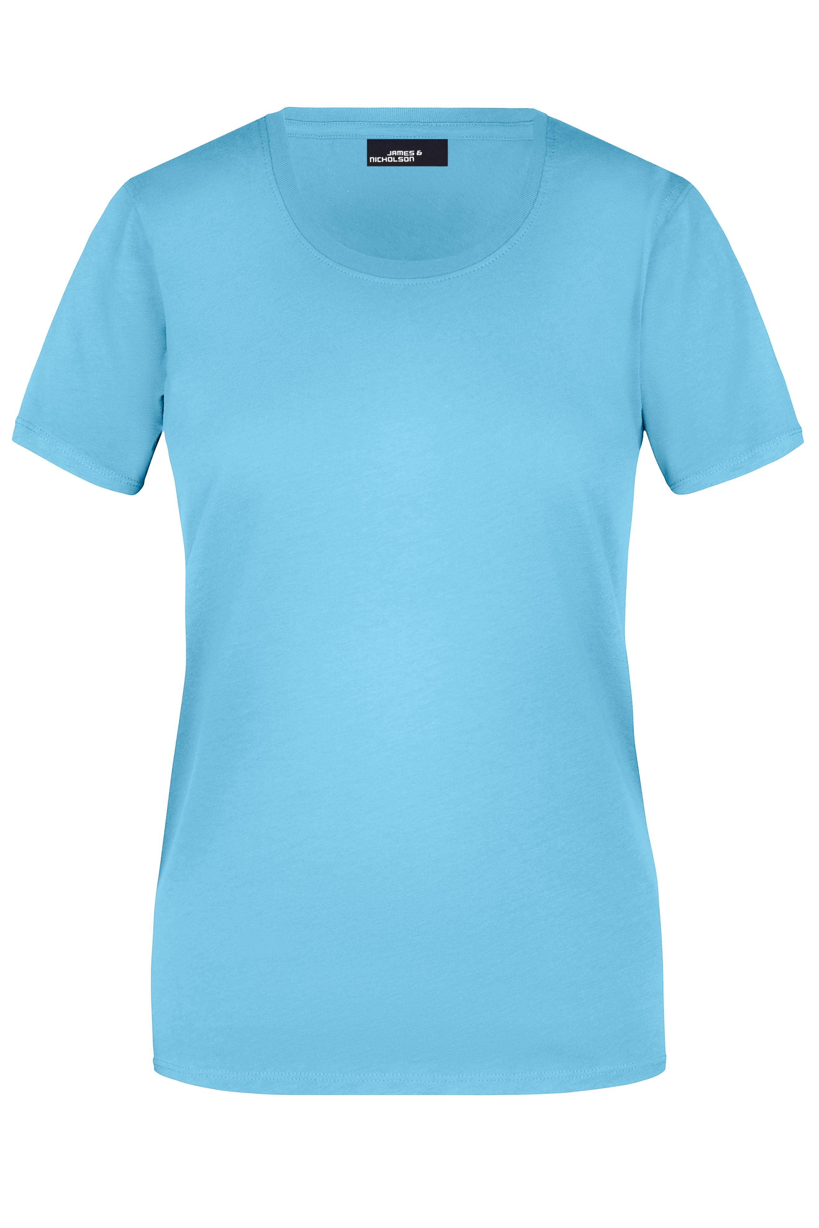 James & Nicholson Damen Rundhals T-Shirt sky-blue
