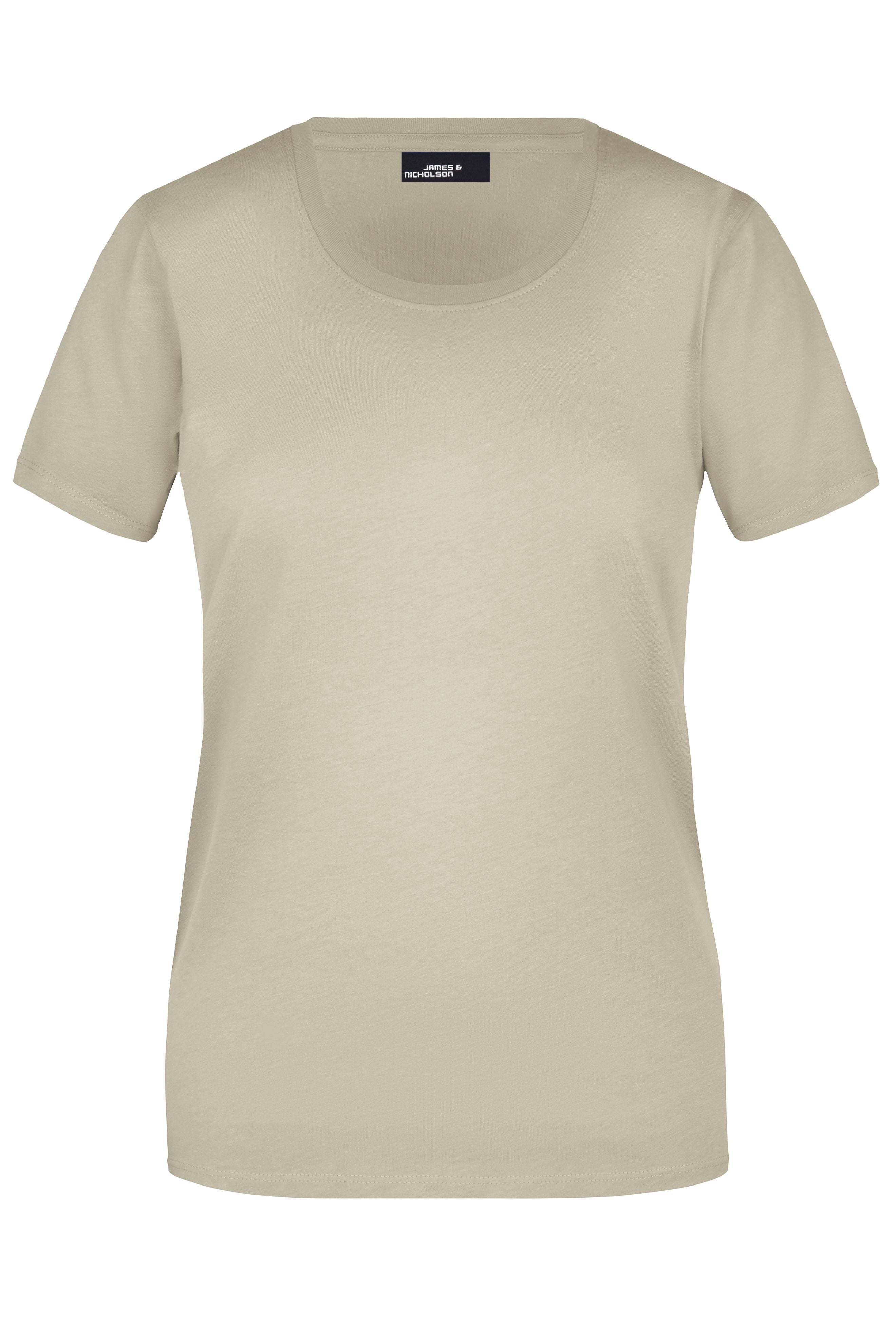 James & Nicholson Damen Rundhals T-Shirt stone