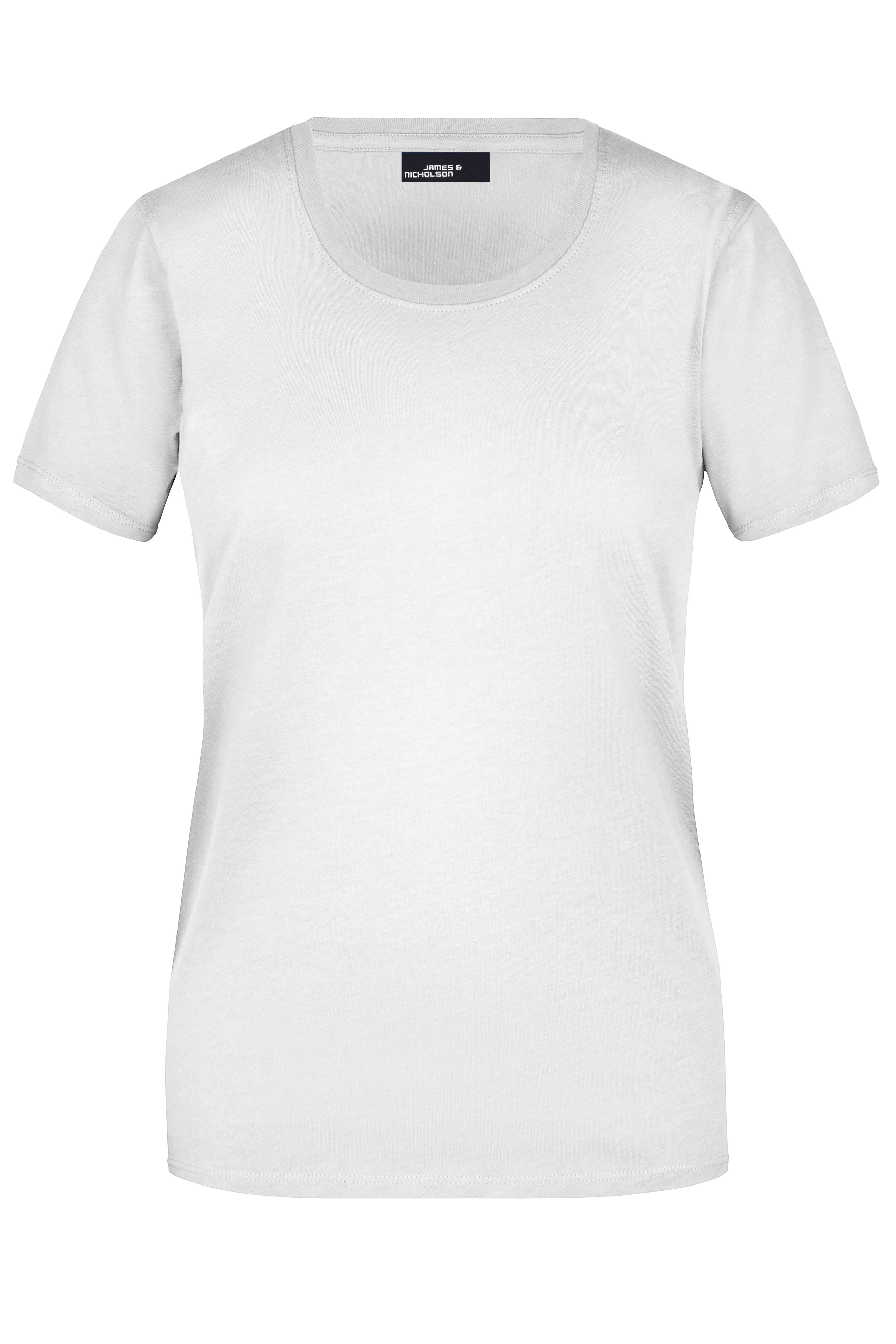 James & Nicholson Damen Rundhals T-Shirt white