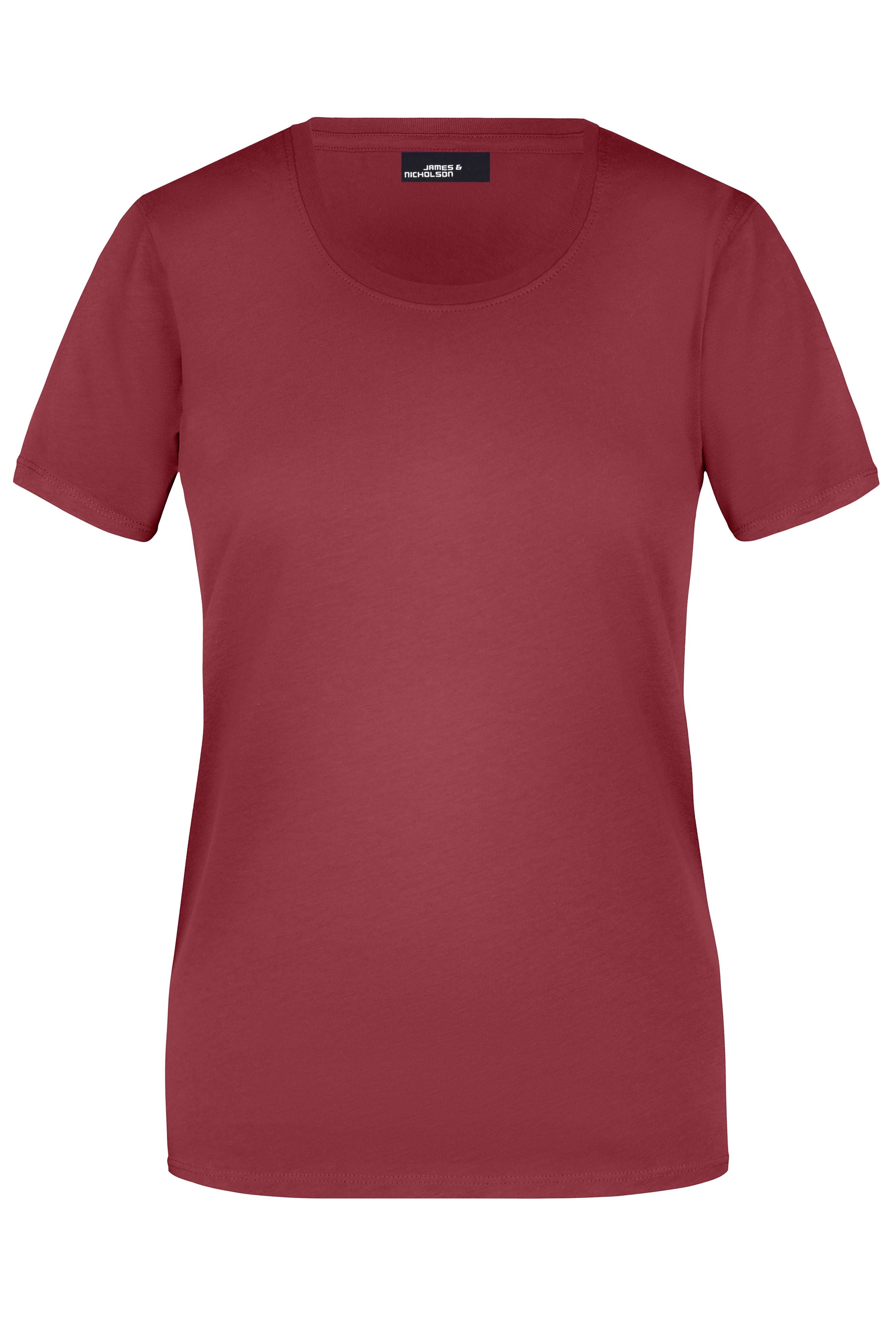 James & Nicholson Damen Rundhals T-Shirt wine