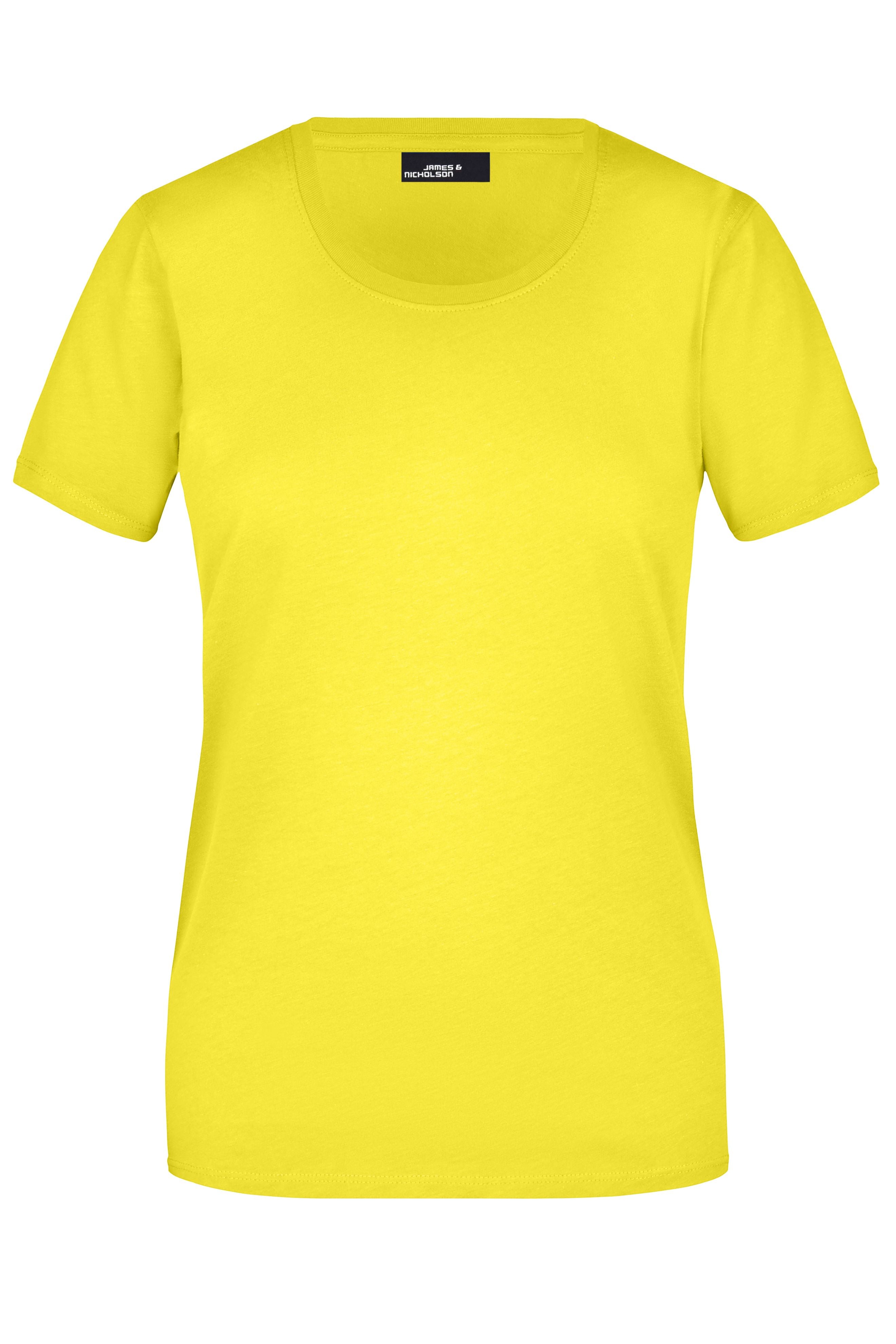 James & Nicholson Damen Rundhals T-Shirt yellow