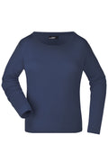 James & Nicholson Damen Rundhalsshirt langarm navy