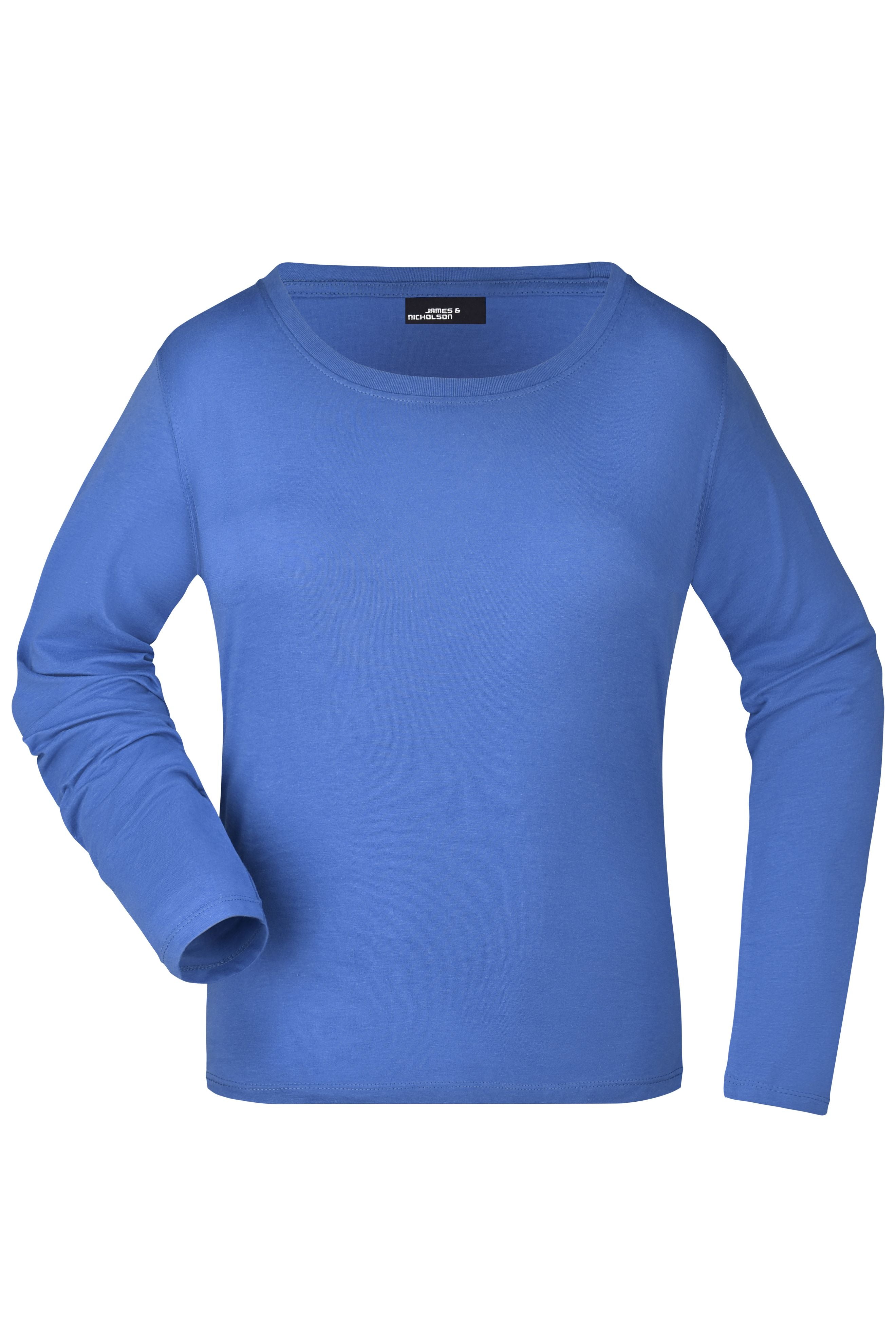 James & Nicholson Damen Rundhalsshirt langarm royal