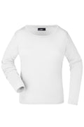 James & Nicholson Damen Rundhalsshirt langarm white