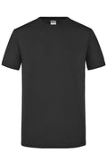James & Nicholson Herren Slimfit Rundhals Shirt black