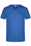 James & Nicholson Herren Slimfit V-Shirt royal