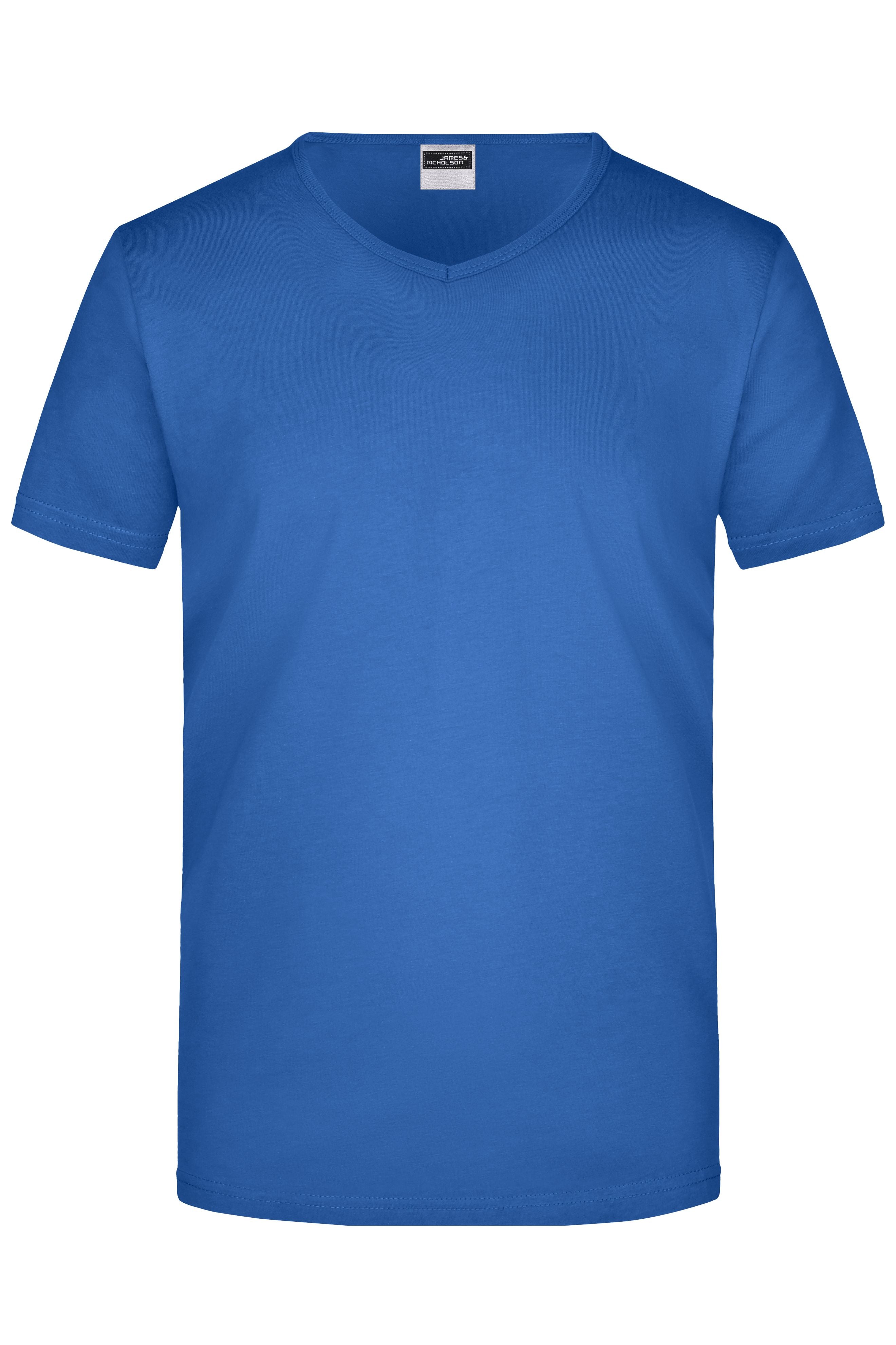 James & Nicholson Herren Slimfit V-Shirt royal