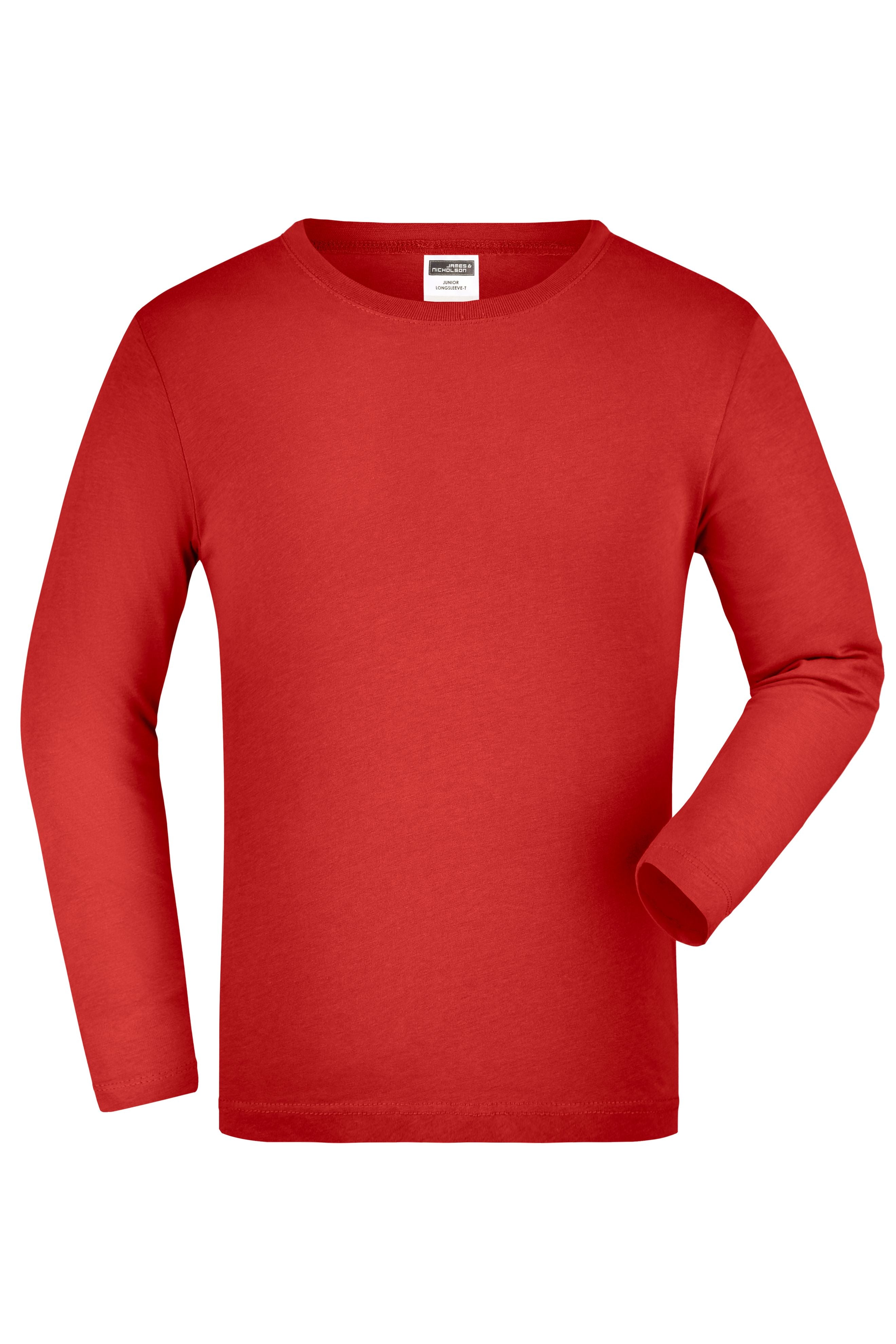 James & Nicholson Kinder Classic Lagarmshirt red