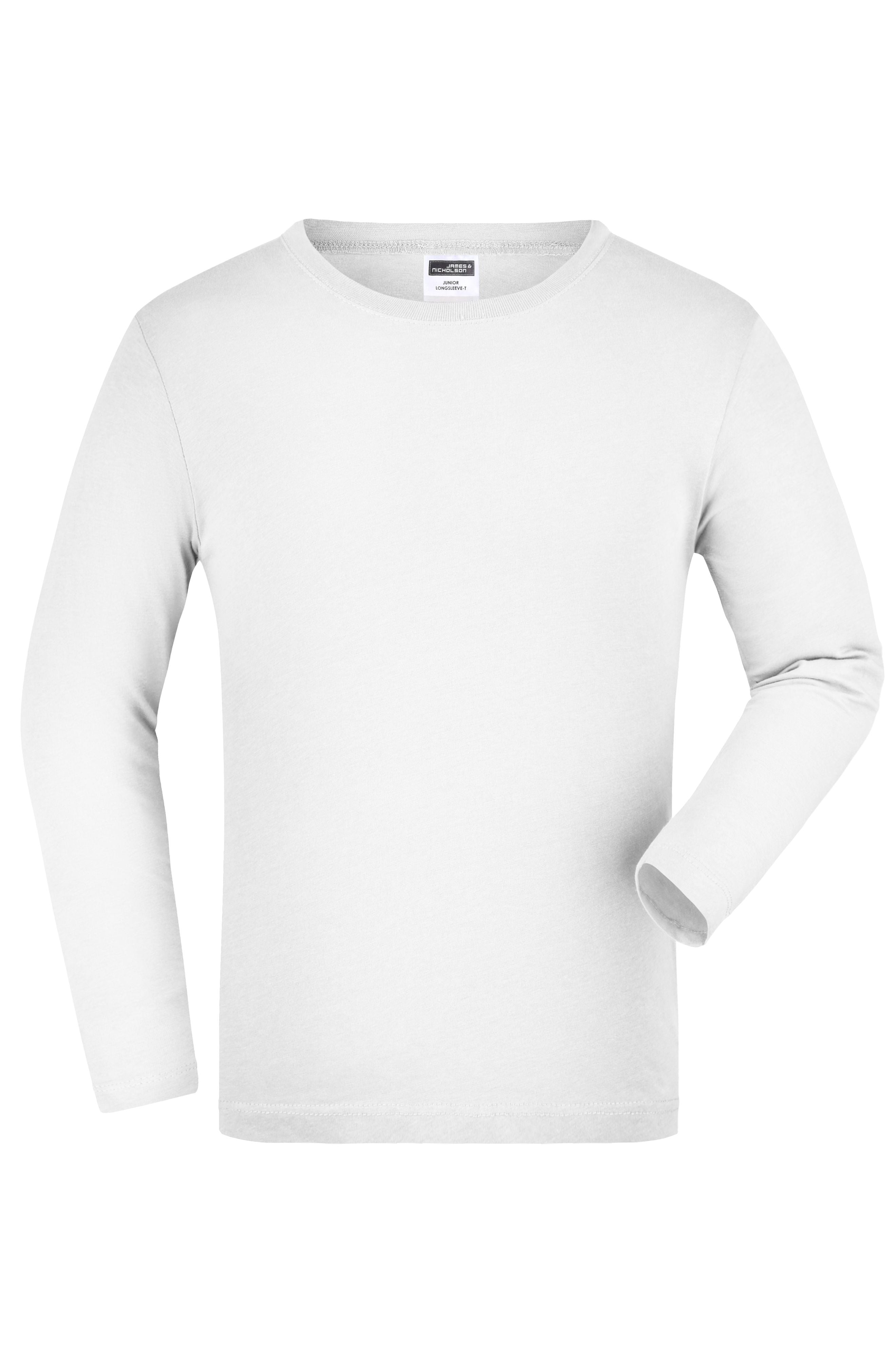 James & Nicholson Kinder Classic Lagarmshirt white