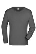 James & Nicholson Herrenhemd Slimfit Langarm graphite