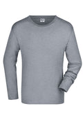 James & Nicholson Herrenhemd Slimfit Langarm grey-heather