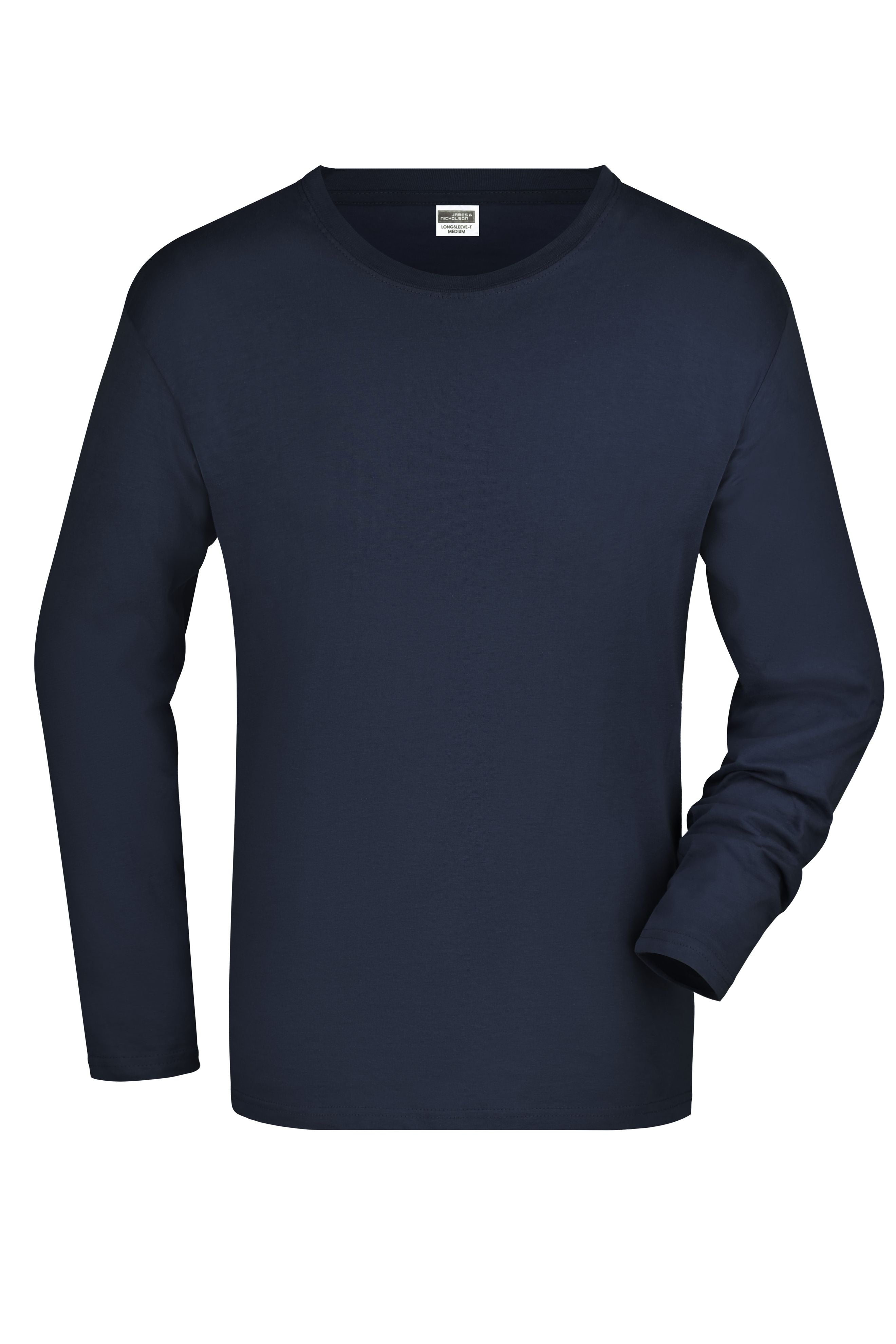 James & Nicholson Herrenhemd Slimfit Langarm navy