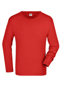 James & Nicholson Herrenhemd Slimfit Langarm red
