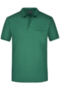 James & Nicholson Herren Pique Polo mit Brusttasche dark-green