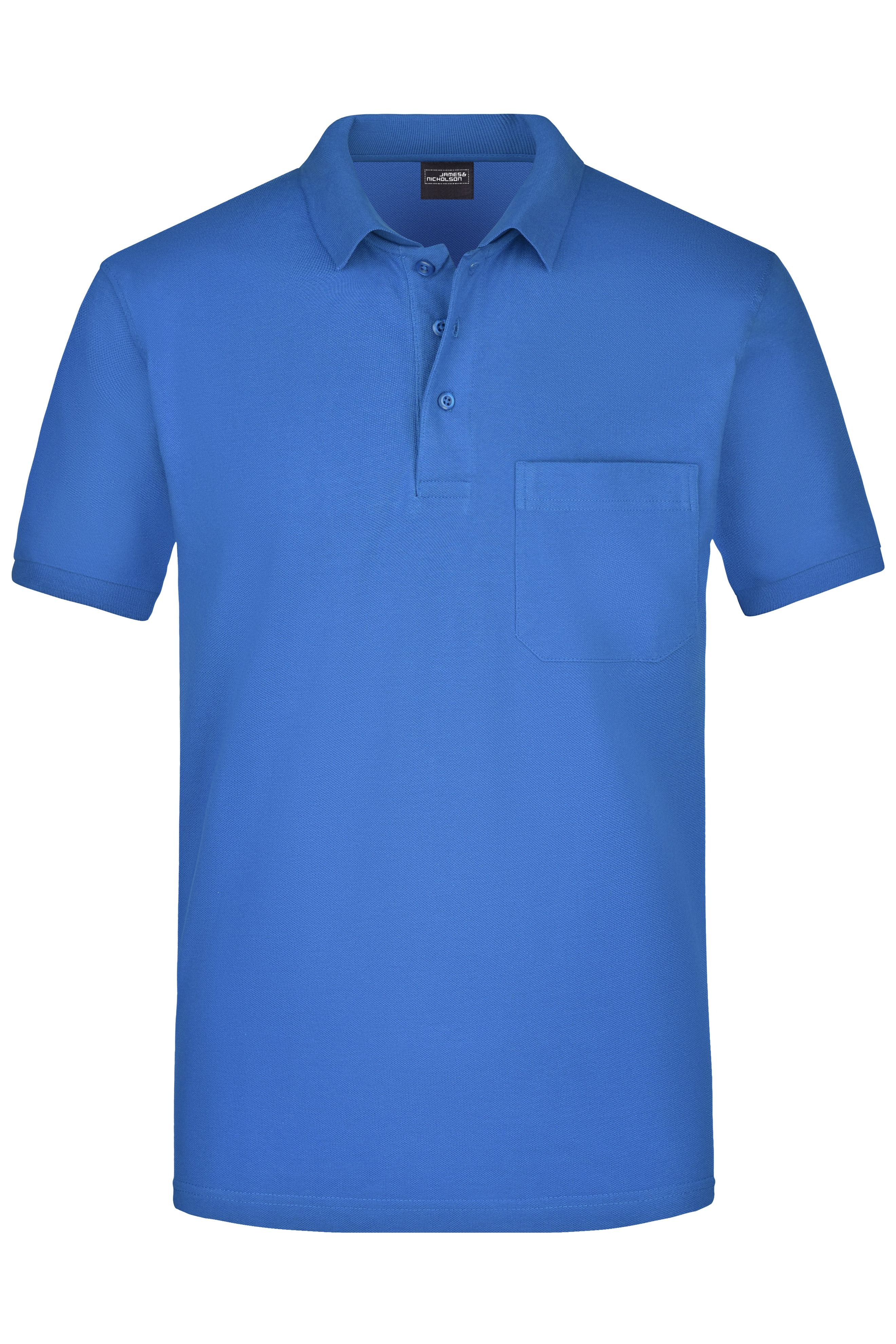 James & Nicholson Herren Pique Polo mit Brusttasche royal