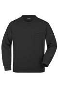 James & Nicholson Herren Sweatshirt mit Brusttasche black