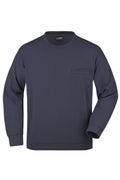 James & Nicholson Herren Sweatshirt mit Brusttasche navy