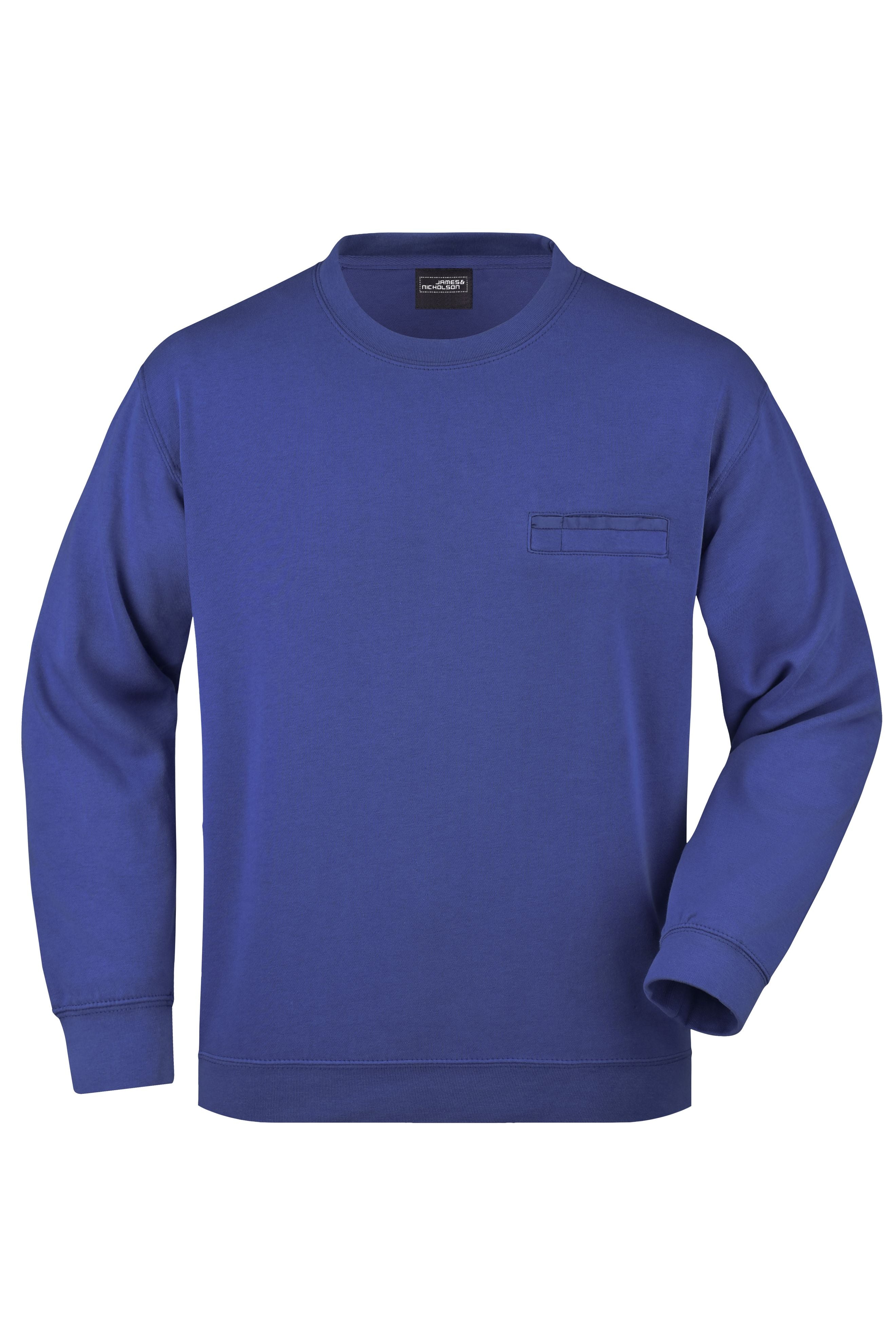 James & Nicholson Herren Sweatshirt mit Brusttasche royal