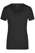 James & Nicholson Damen Elastic Rundhals Shirt black
